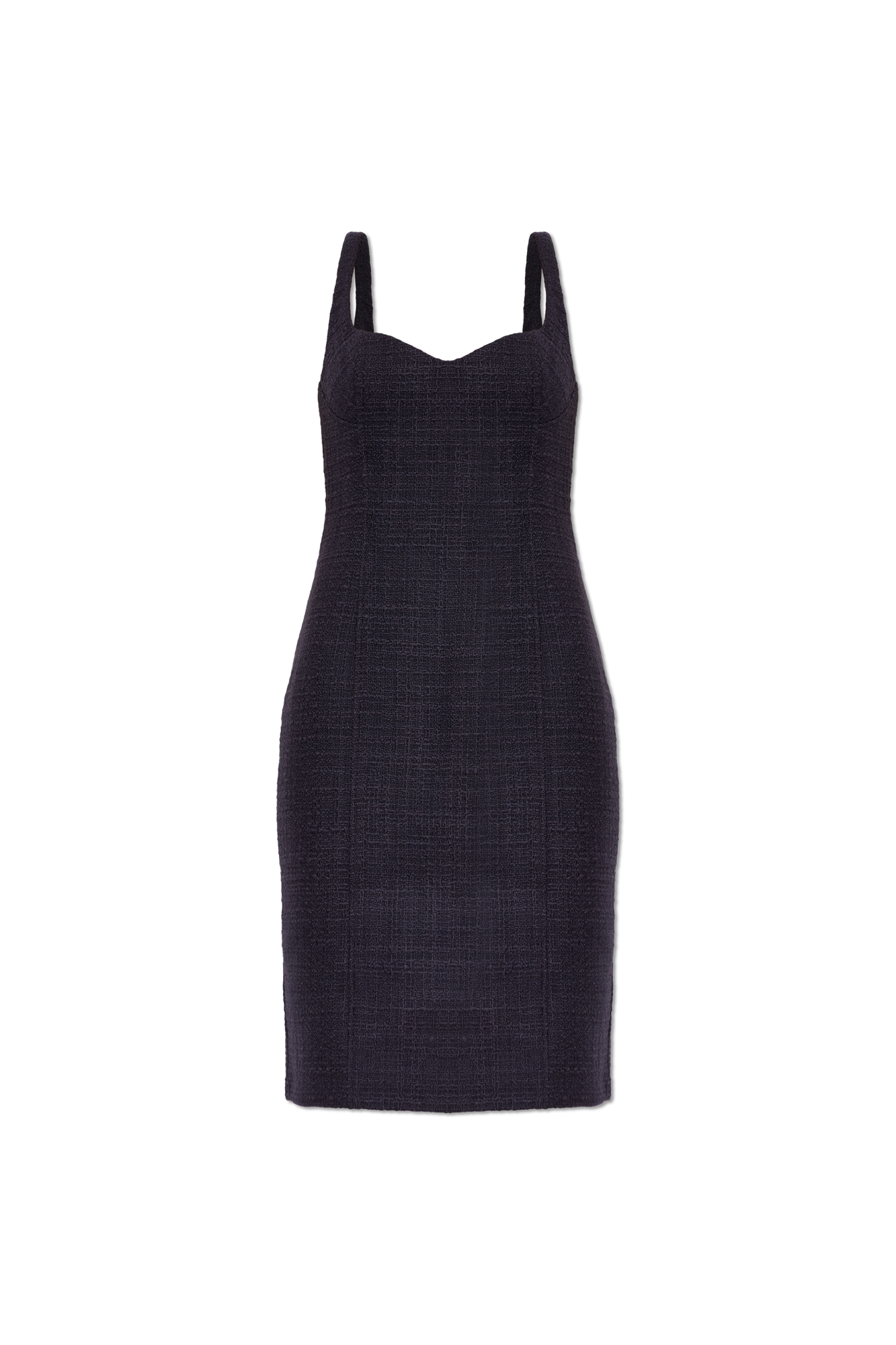 Balmain Tweedowa Sukienka  O Dopasowanym Kroju, Kobiety, Fioletowy