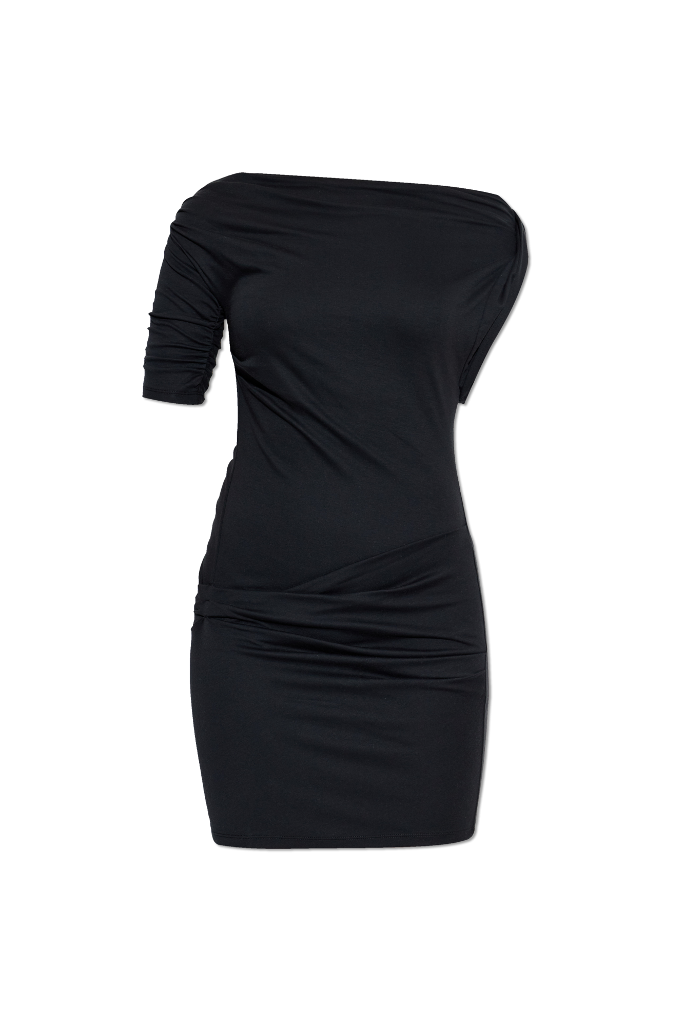 Jacquemus Sukienka Z Dekoracyjnymi Drapowaniami, Kobiety, Czarny