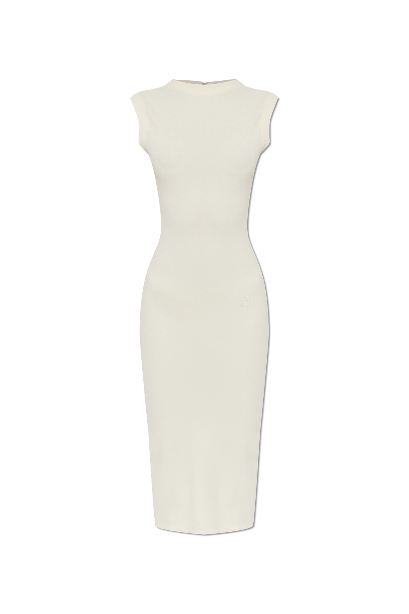 Jacquemus Długa Sukienka ‘Alba Midi’, Kobiety, Kremowy