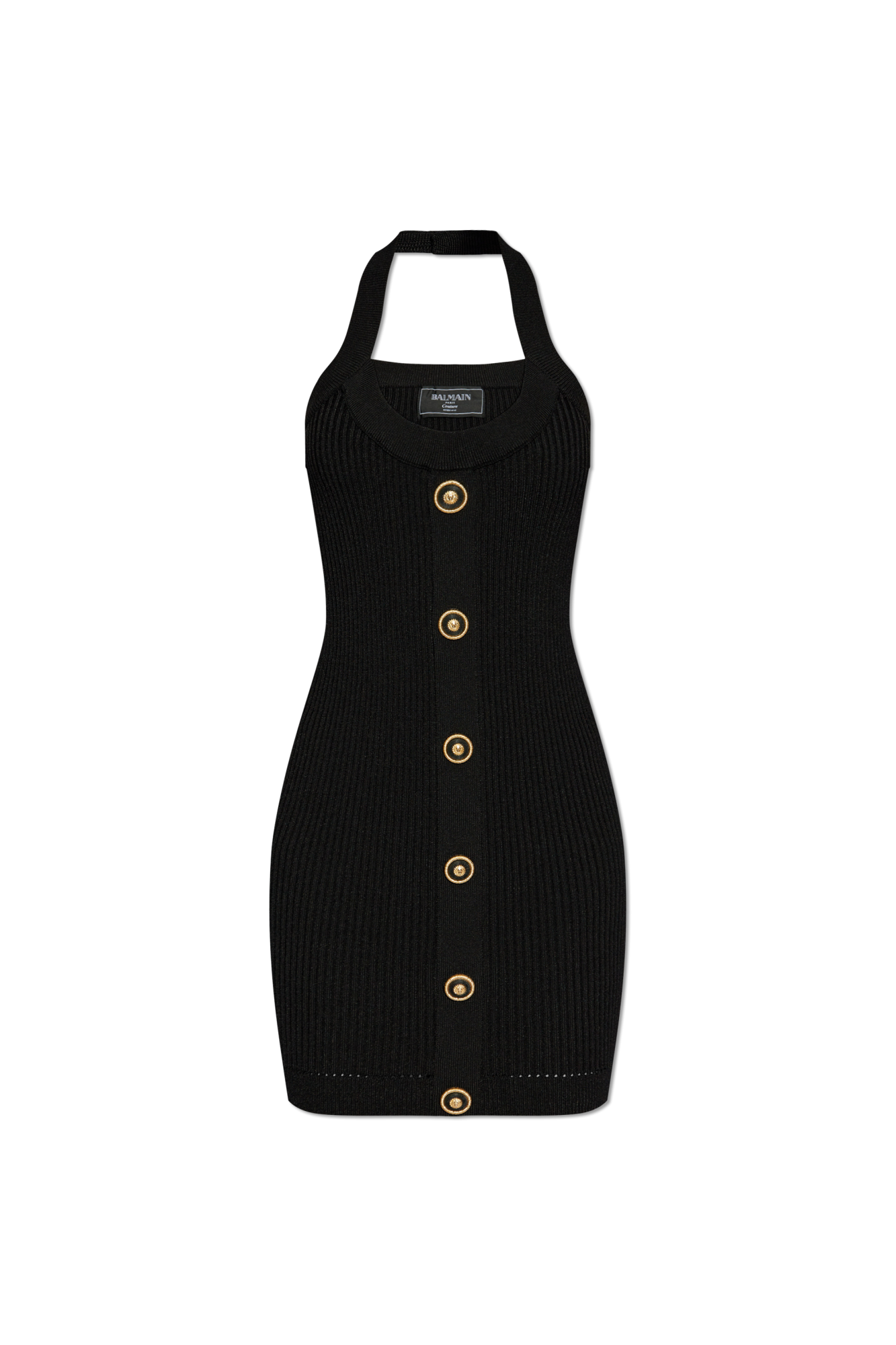 Balmain Sukienka Z Odkrytymi Ramionami, Kobiety, Czarny