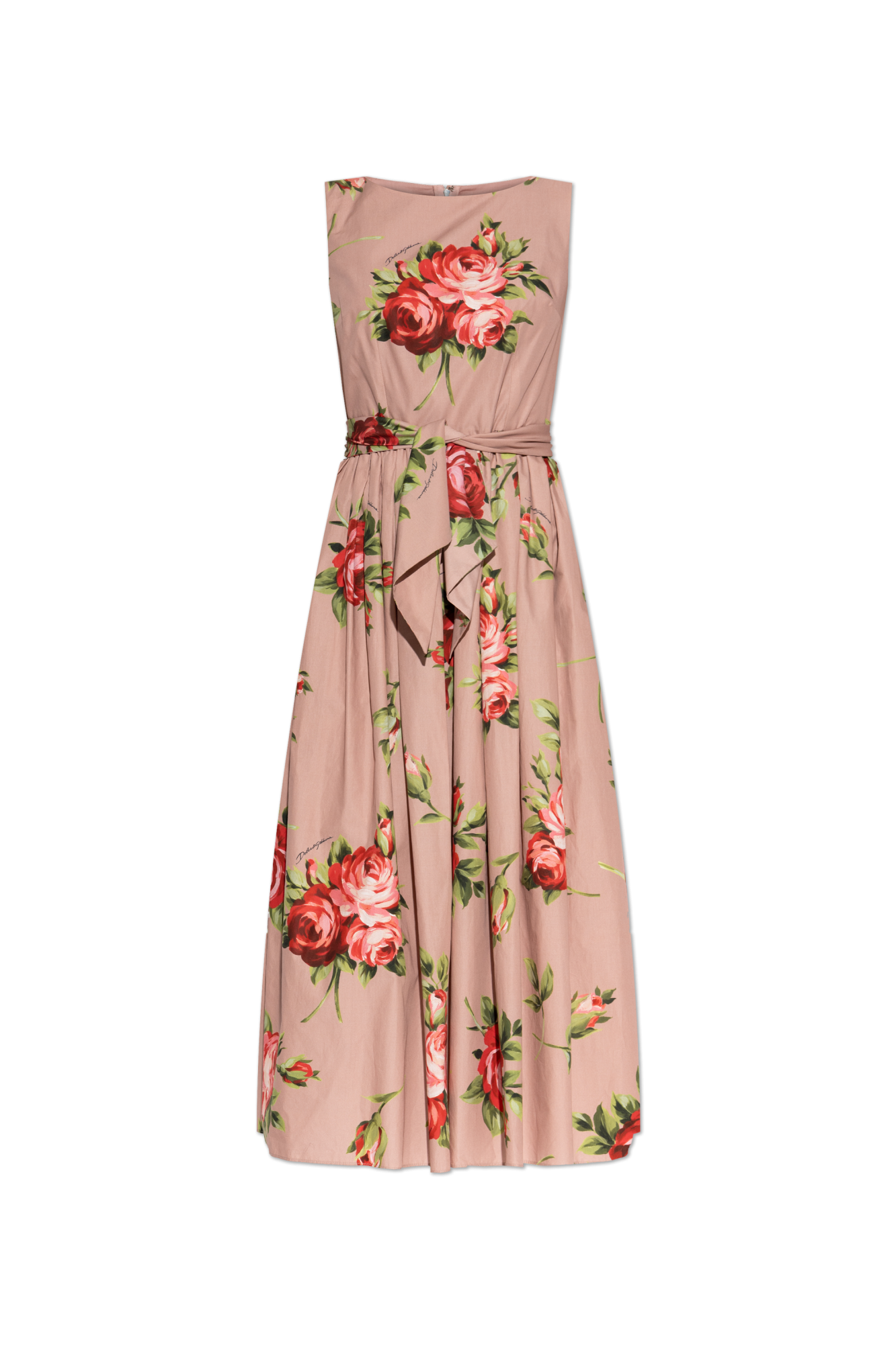 Dolce & Gabbana Sukienka Z Motywem Kwiatowym, Kobiety, Różowy