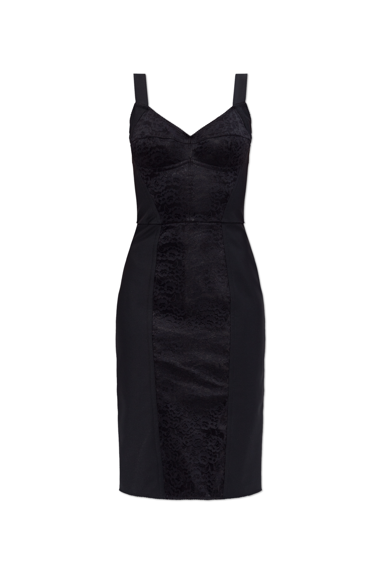 Dolce & Gabbana Sukienka O Dopasowanym Kroju Na Ramiączkach, Kobiety, Czarny