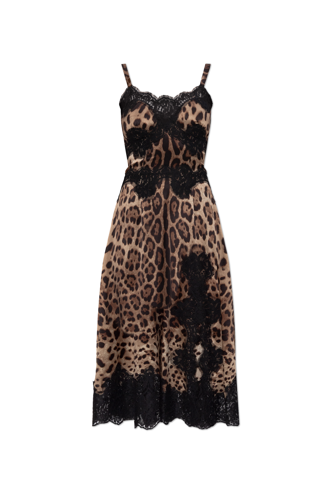 Dolce & Gabbana Sukienka Z Motywem Zwierzęcym, Kobiety, Beżowy