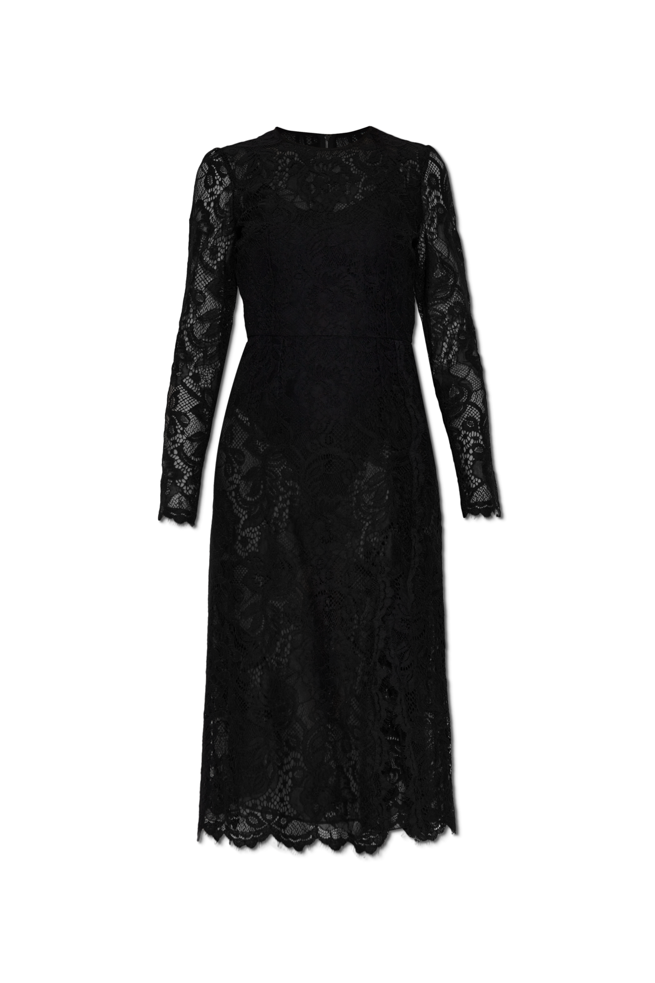 Dolce & Gabbana Koronkowa Sukienka, Kobiety, Czarny