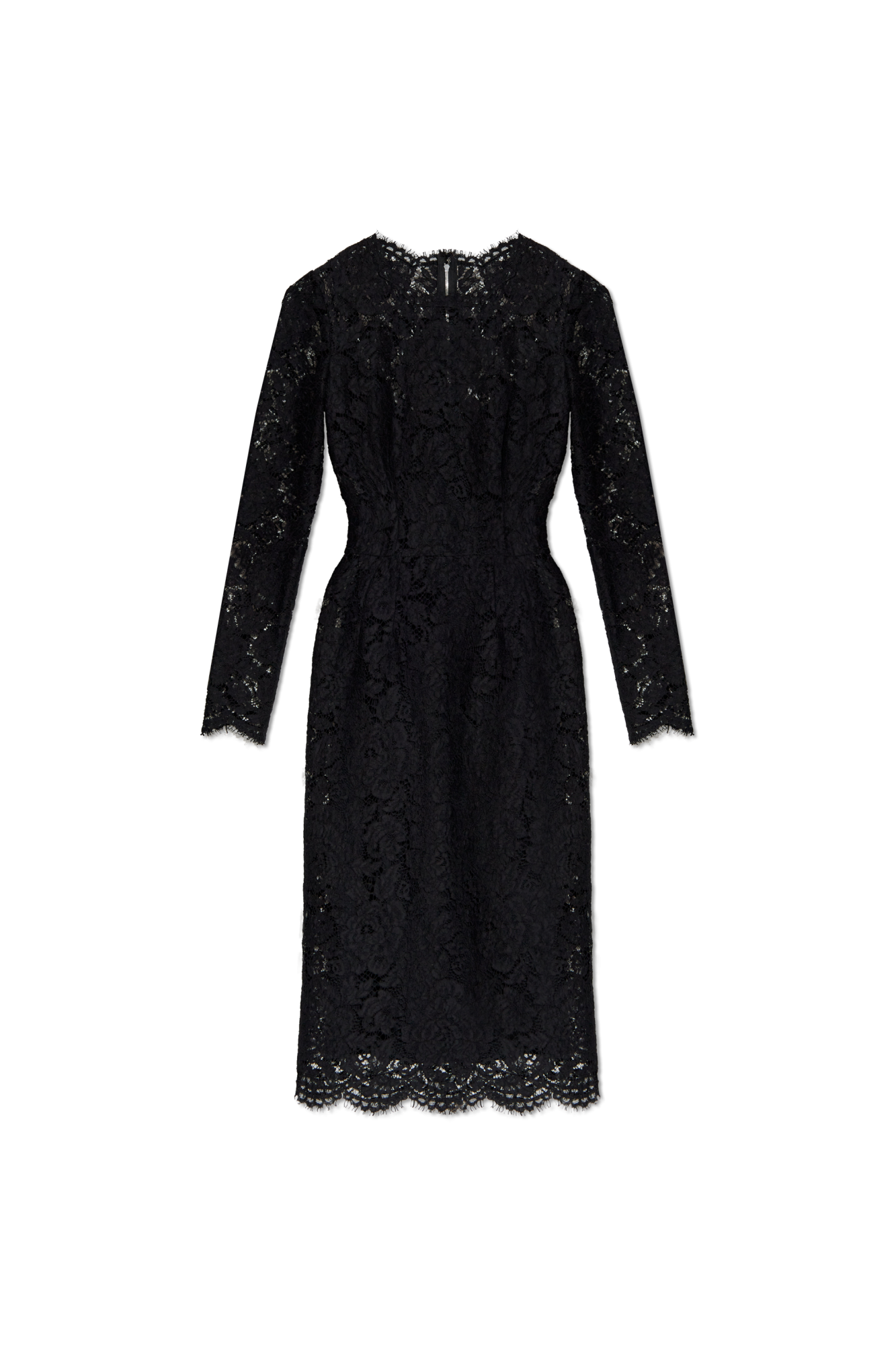 Dolce & Gabbana Koronkowa Sukienka, Kobiety, Czarny