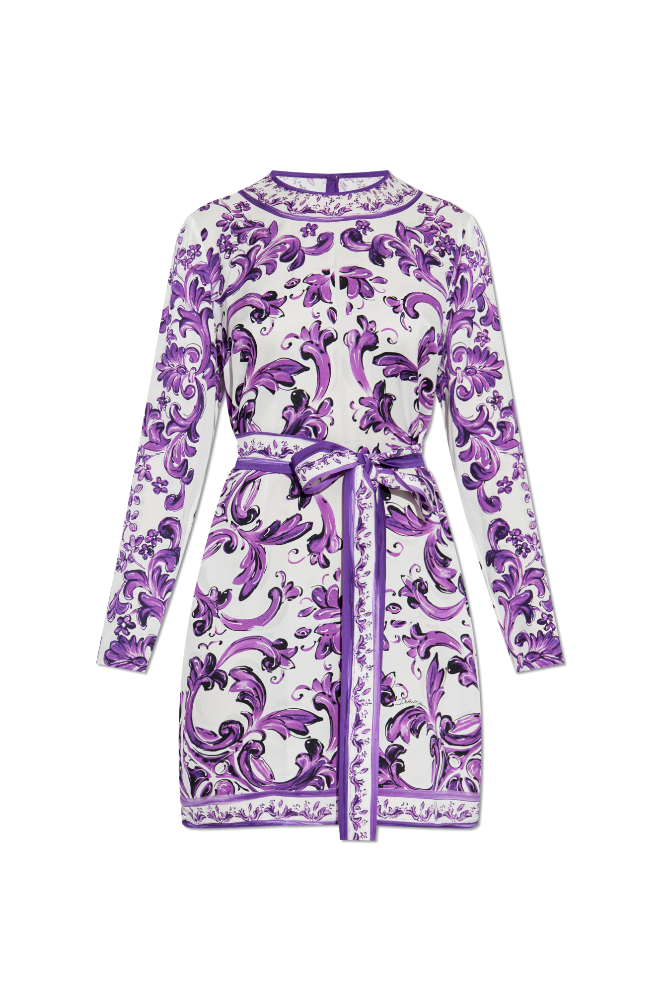 Dolce & Gabbana Jedwabna Sukienka, Kobiety, Fioletowy