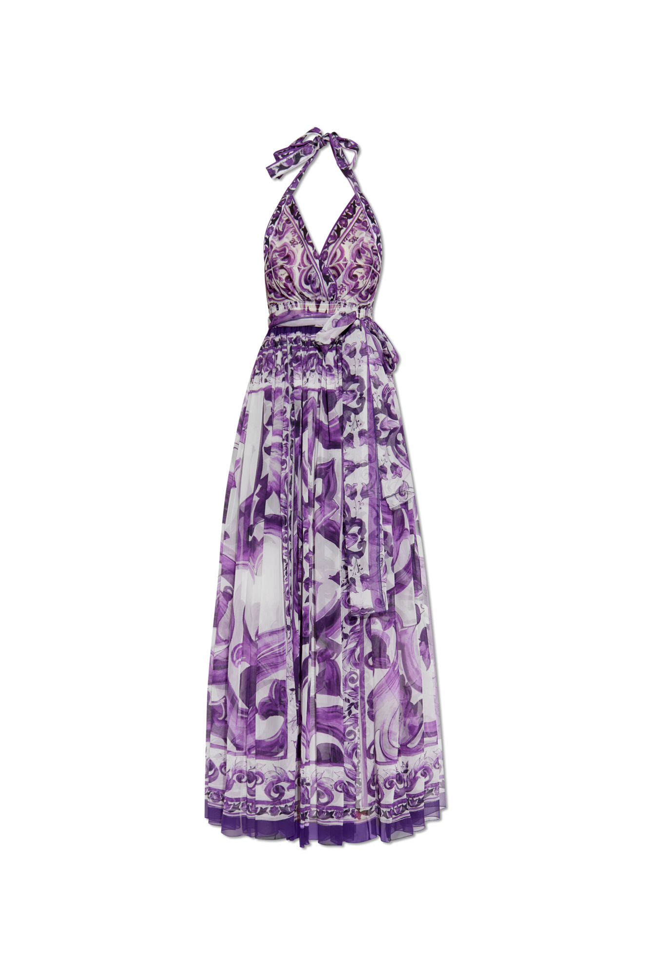 Dolce & Gabbana Jedwabna Sukienka, Kobiety, Fioletowy