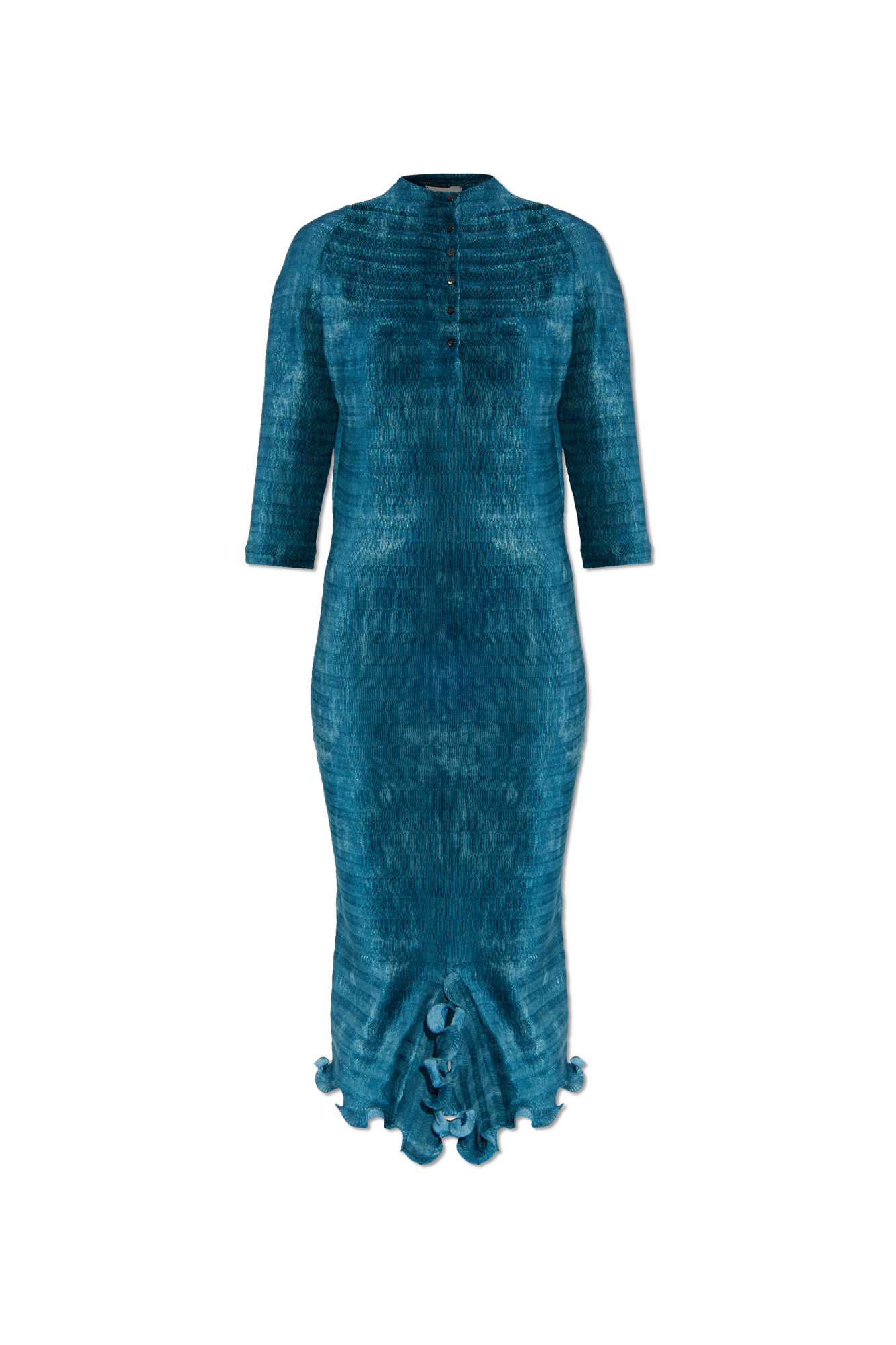 Fendi Plisowana Sukienka, Kobiety, Niebieski
