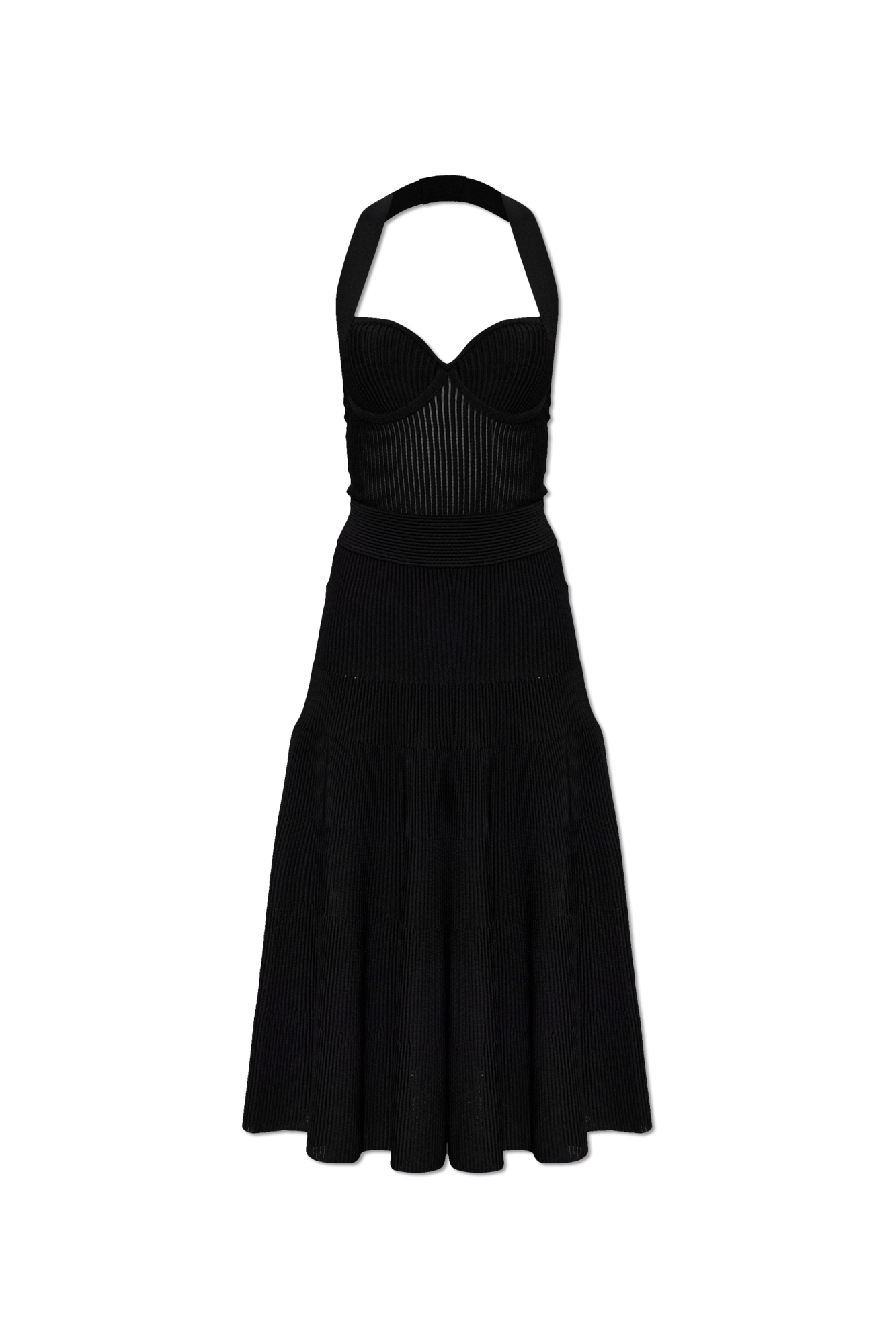 Balmain Sukienka Z Odkrytymi Plecami, Kobiety, Czarny