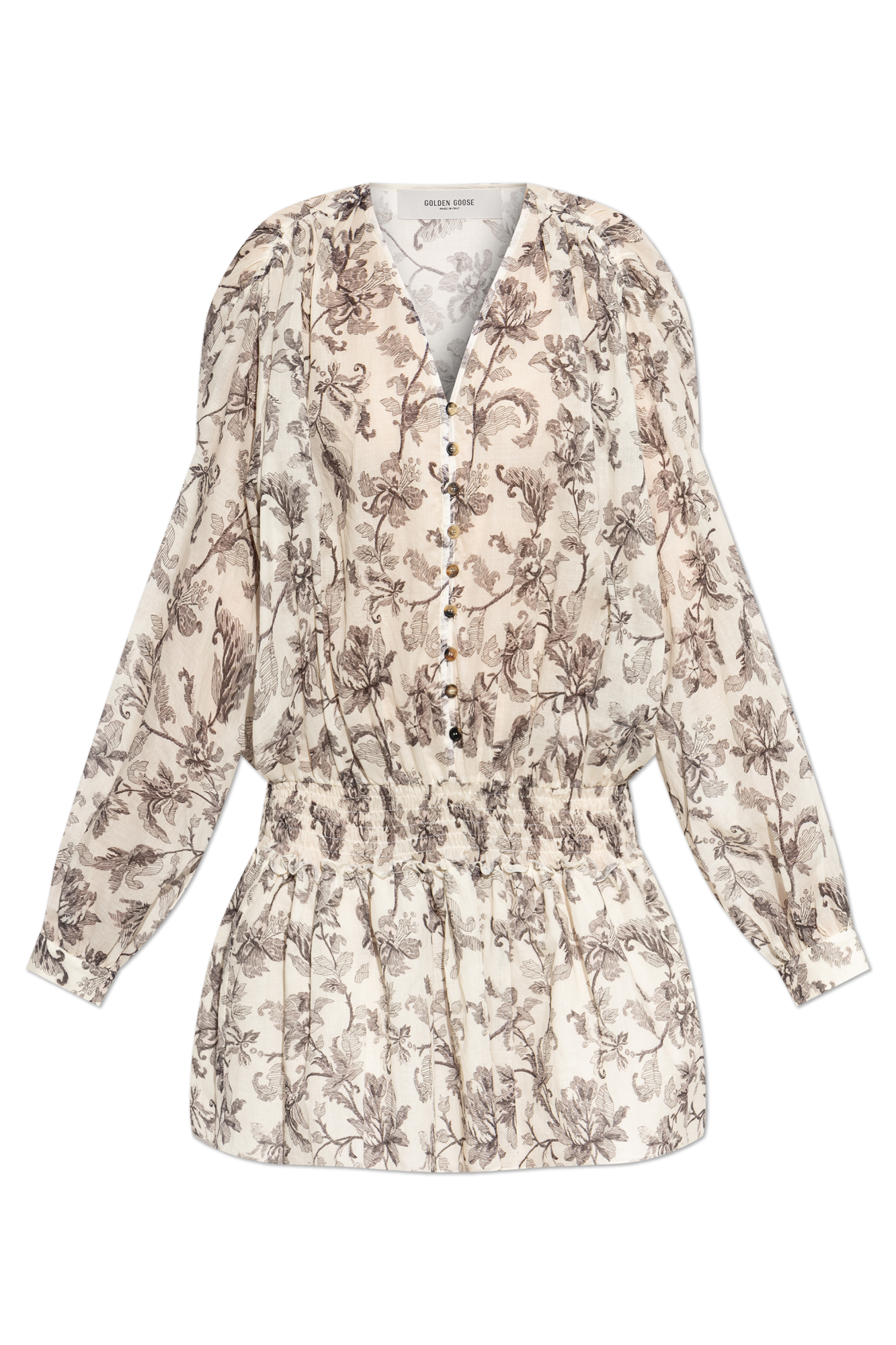 Golden Goose Wzorzysta Sukienka, Kobiety, Kremowy