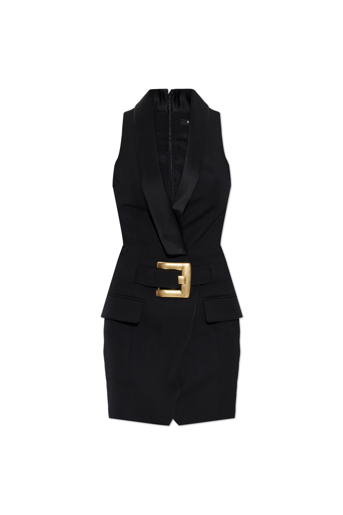 Balmain Sukienka Z Dekoracyjna Klamrą, Kobiety, Czarny