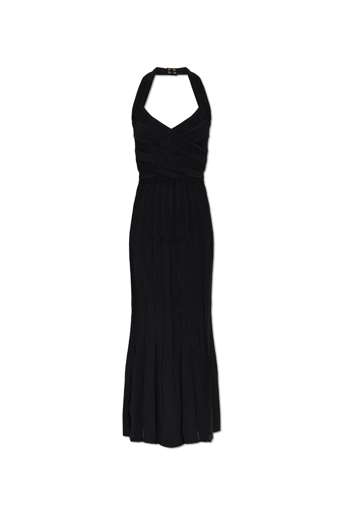 Balmain Sukienka Z Odkrytymi Plecami, Kobiety, Czarny