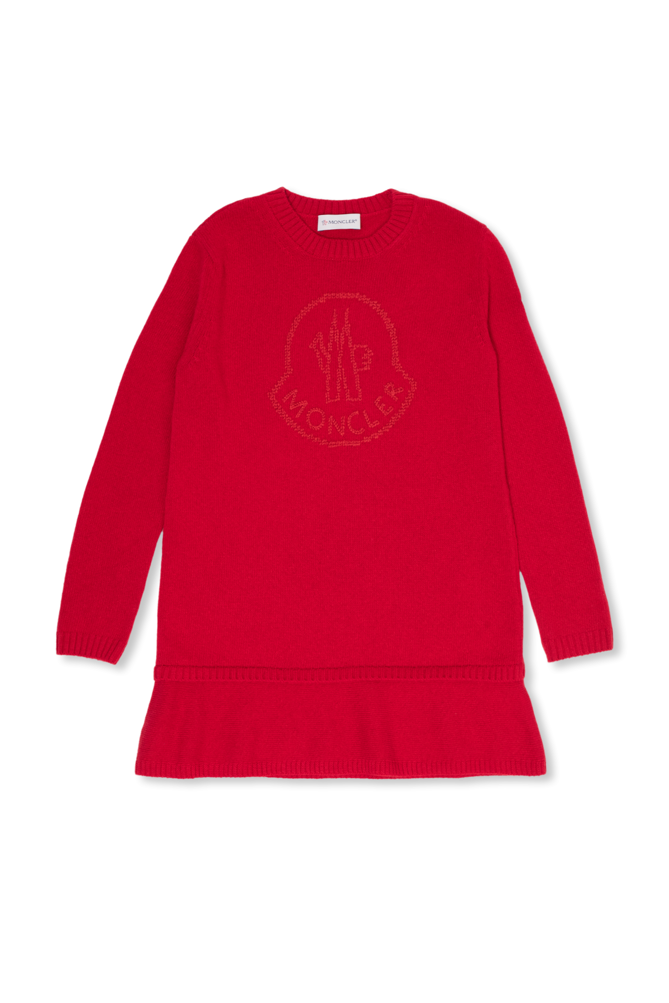 Moncler Enfant Wełniana Sukienka, Unisex, Czerwony