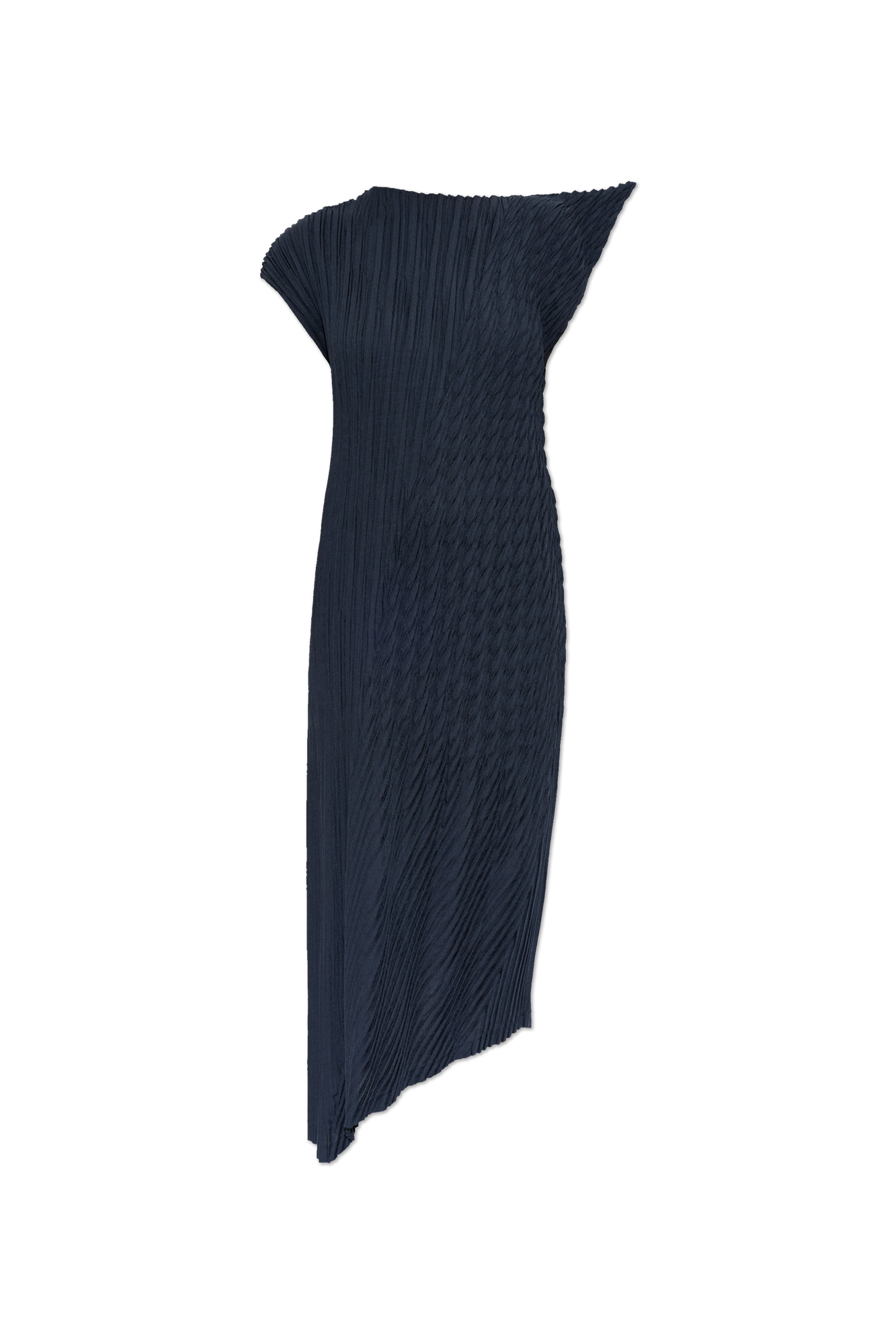 Issey Miyake Plisowana Sukienka, Kobiety, Granatowy