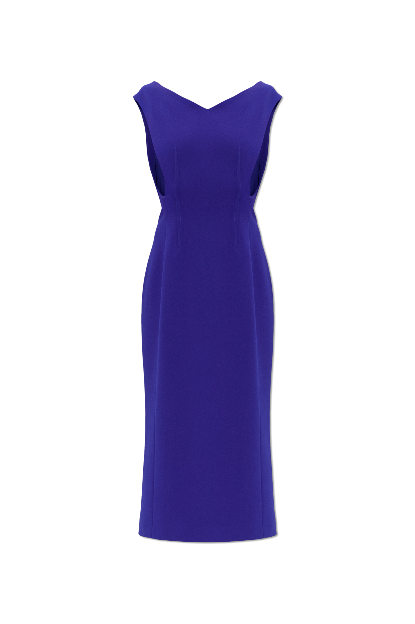 JIL SANDER Sukienka Z Zaszewkami W Talii, Kobiety, Granatowy