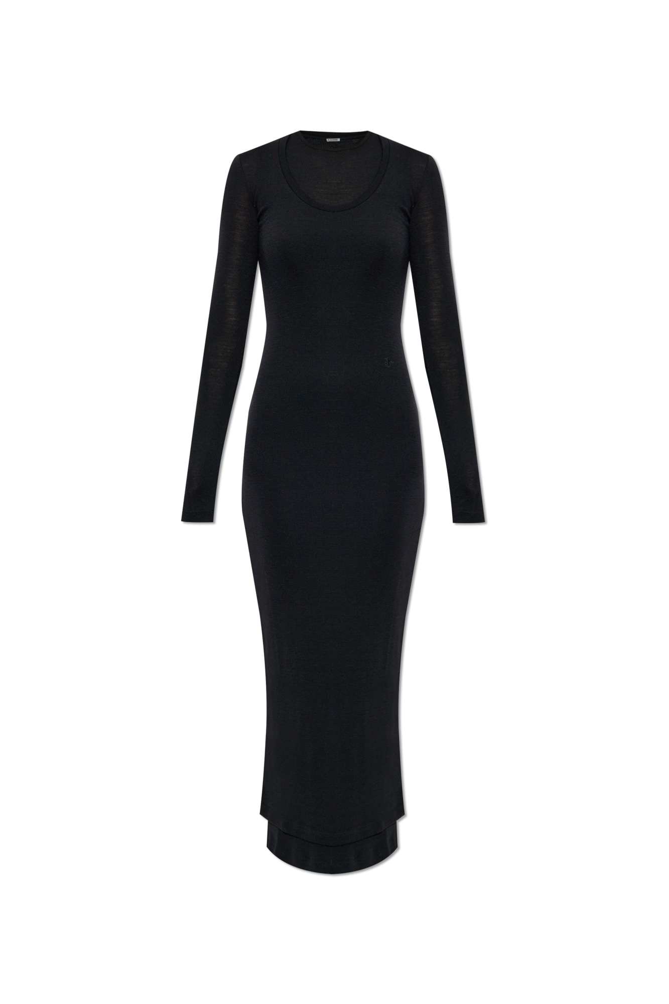JIL SANDER+ Dwuwarstwowa Sukienka, Kobiety, Czarny