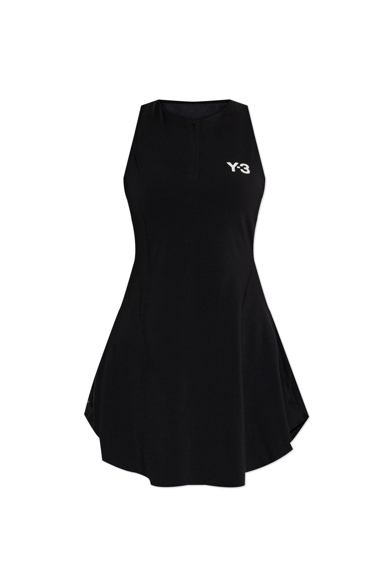 Y-3 Sukienka Z Logo, Kobiety, Czarny