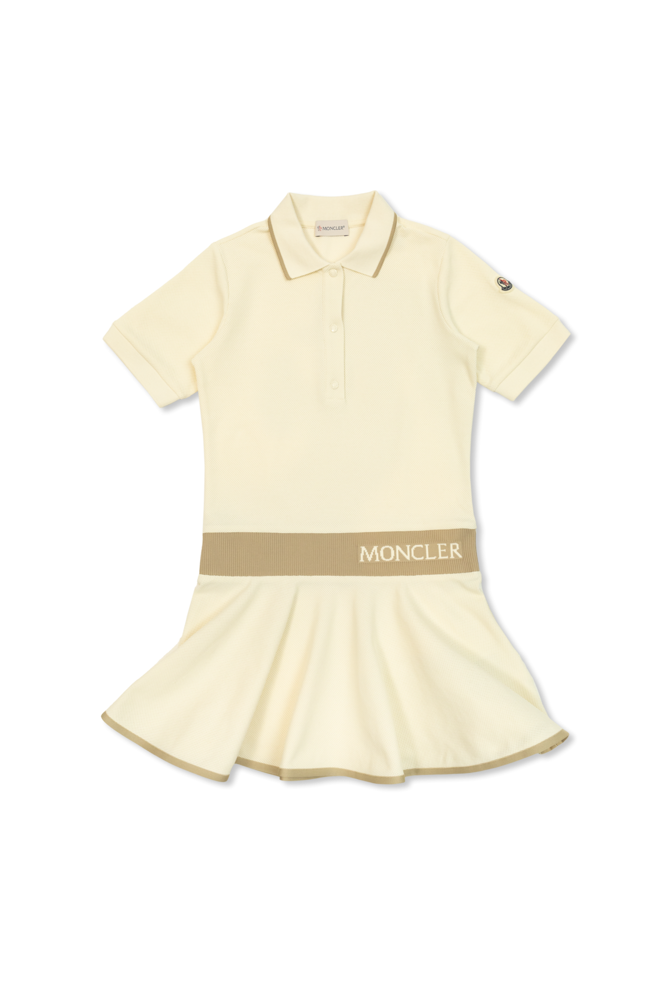 Moncler Enfant Sukienka Z Logo, Unisex, Kremowy