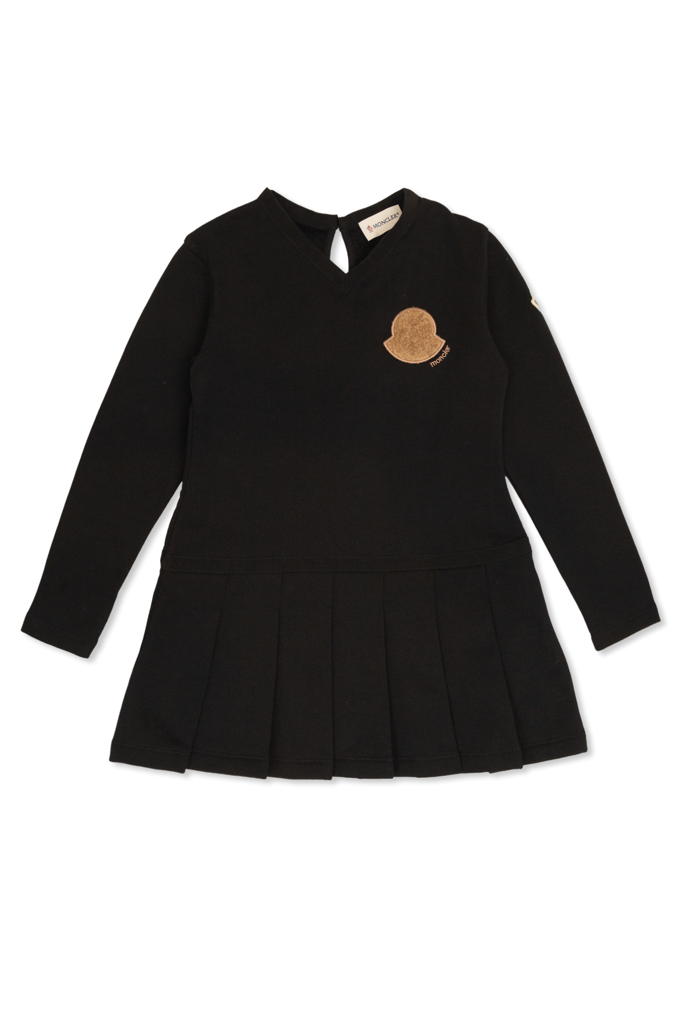 Moncler Enfant Sukienka Z Zaszewkami, Unisex, Czarny