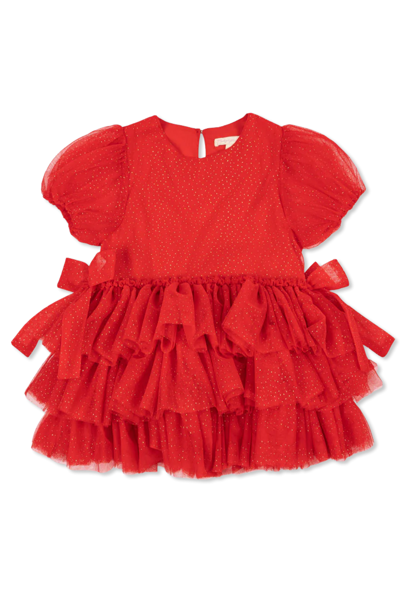 Konges Sløjd Tiulowa Sukienka, Unisex, Czerwony