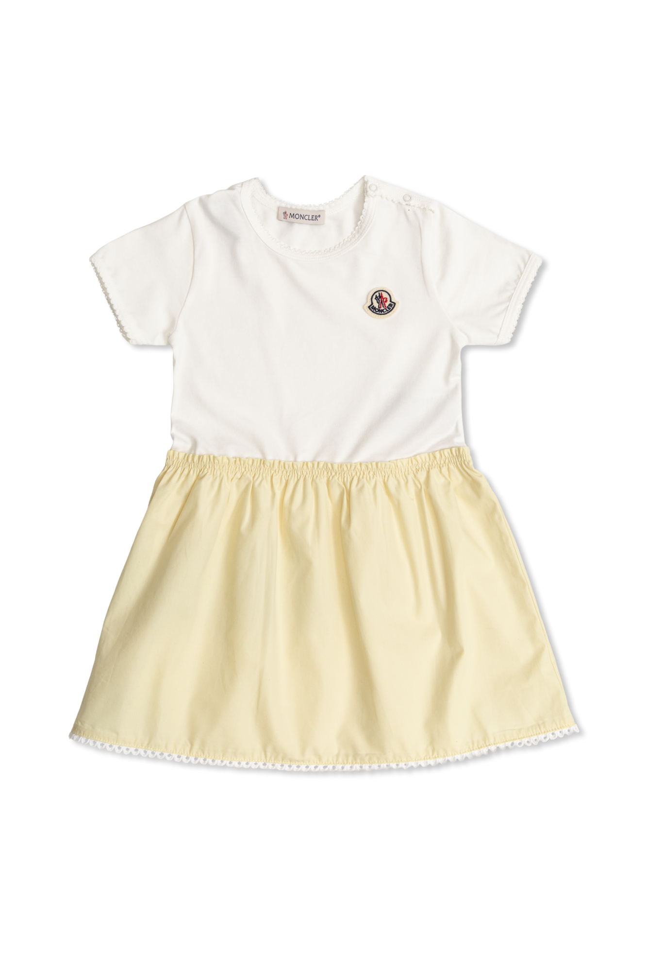 Moncler Enfant Sukienka Z Naszywką Logo, Unisex, żółty