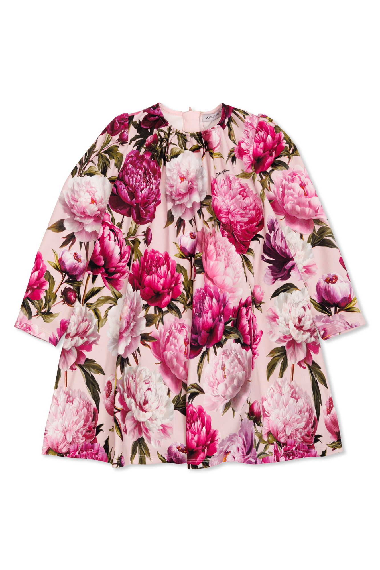 Dolce & Gabbana Kids Sukienka Z Motywem Kwiatowym, Unisex, Różowy