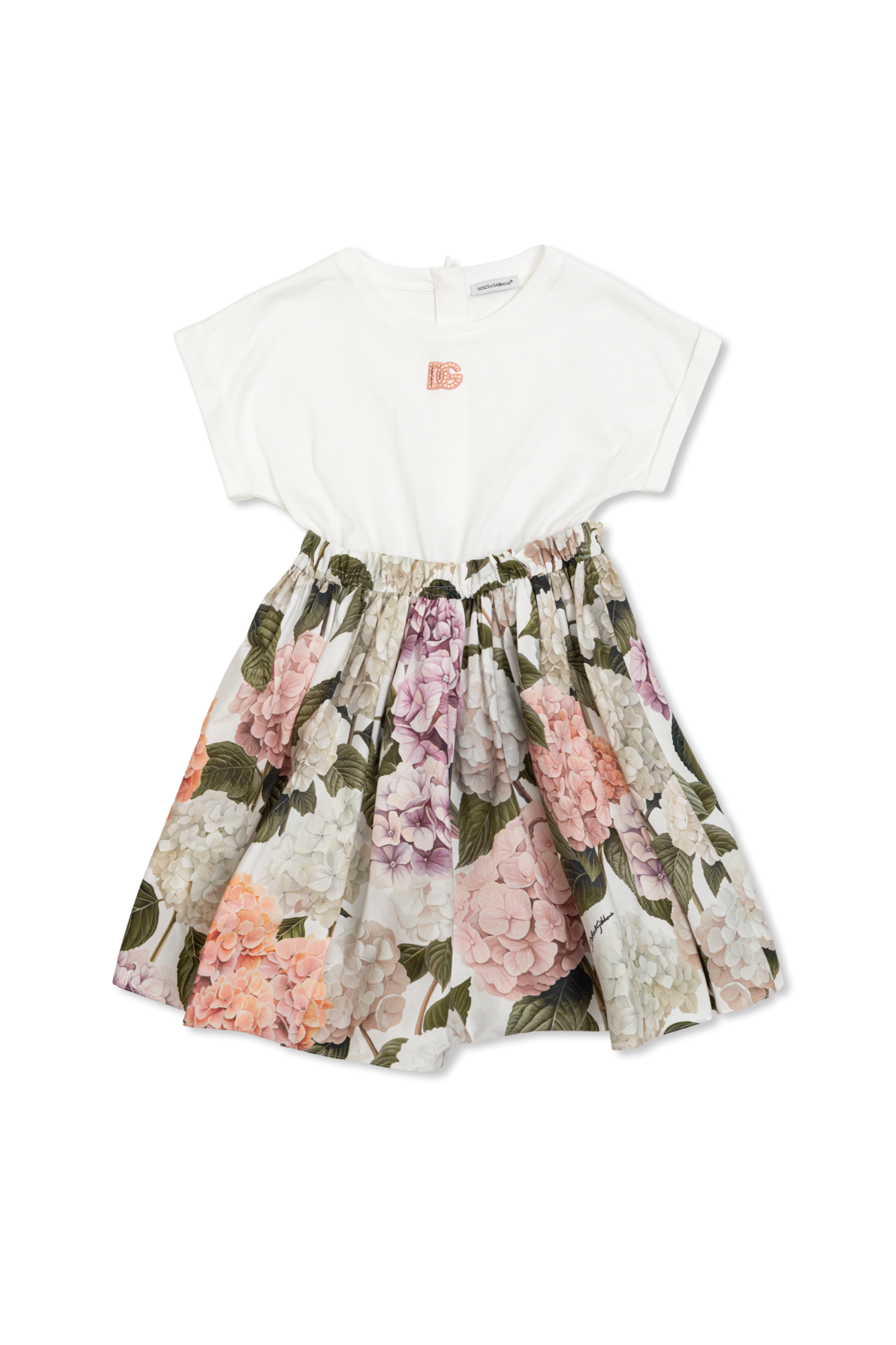Dolce & Gabbana Kids Sukienka Z Motywem Kwiatowym, Unisex, Multikolor