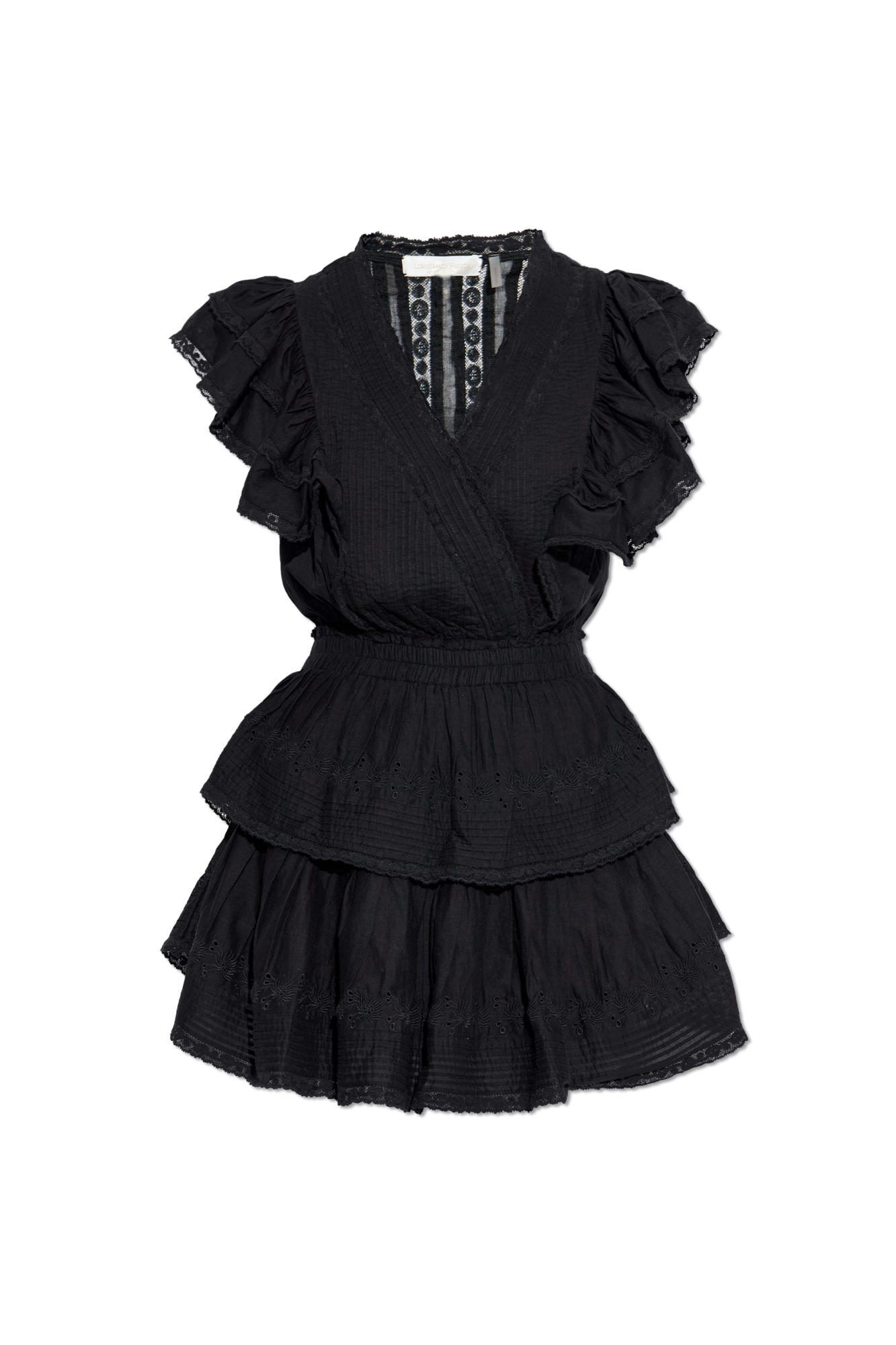 LoveShackFancy Sukienka `Gwen`, Kobiety, Czarny