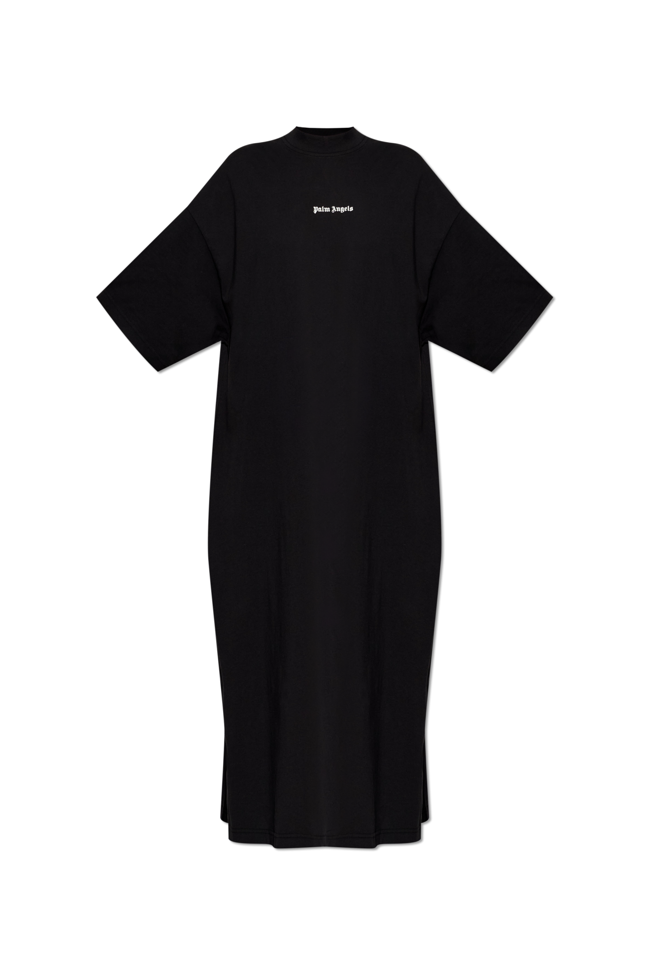 Palm Angels Sukienka Z Logo, Kobiety, Czarny
