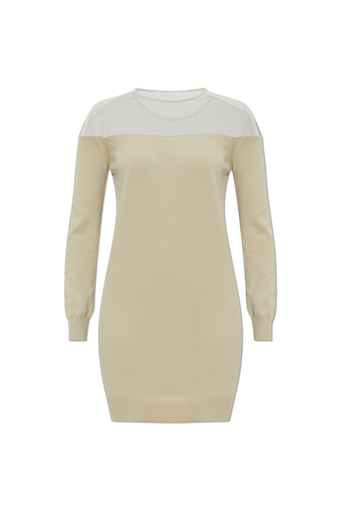 MM6 Maison Margiela Sukienka Z Długimi Rękawami, Kobiety, Beżowy