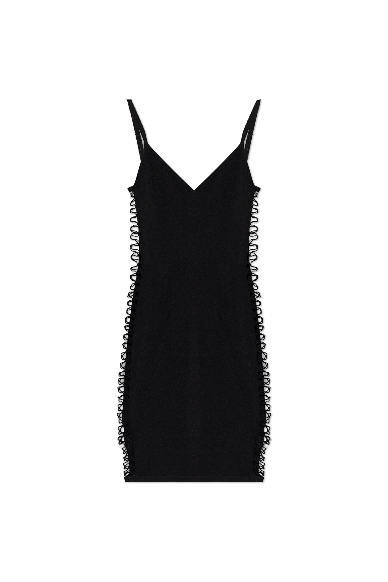 Dsquared2 Sukienka Z Dekoracyjnymi Wycięciami Po Bokach, Kobiety, Czarny
