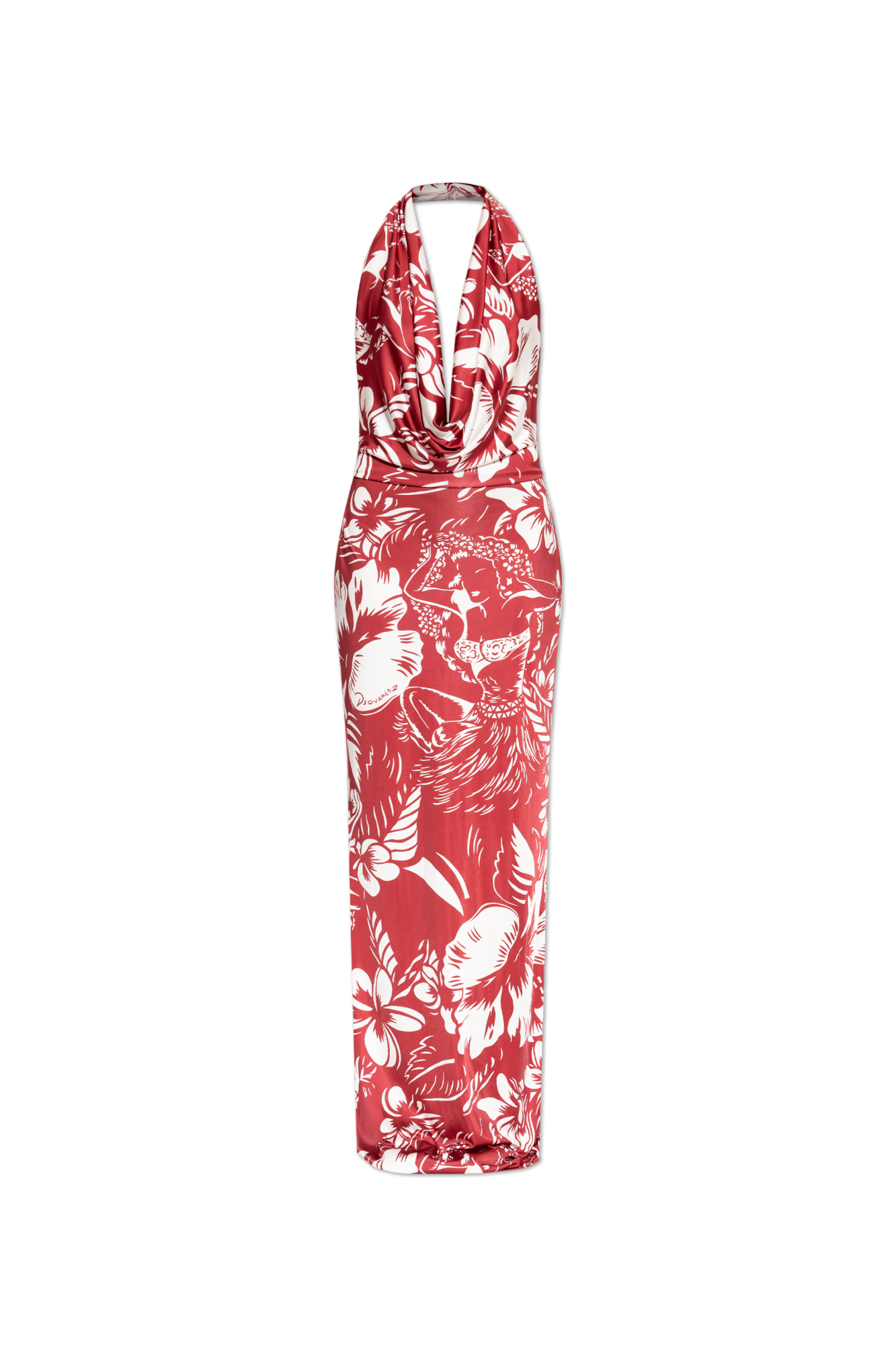 Dsquared2 Sukienka Z Odkrytymi Plecami, Kobiety, Czerwony