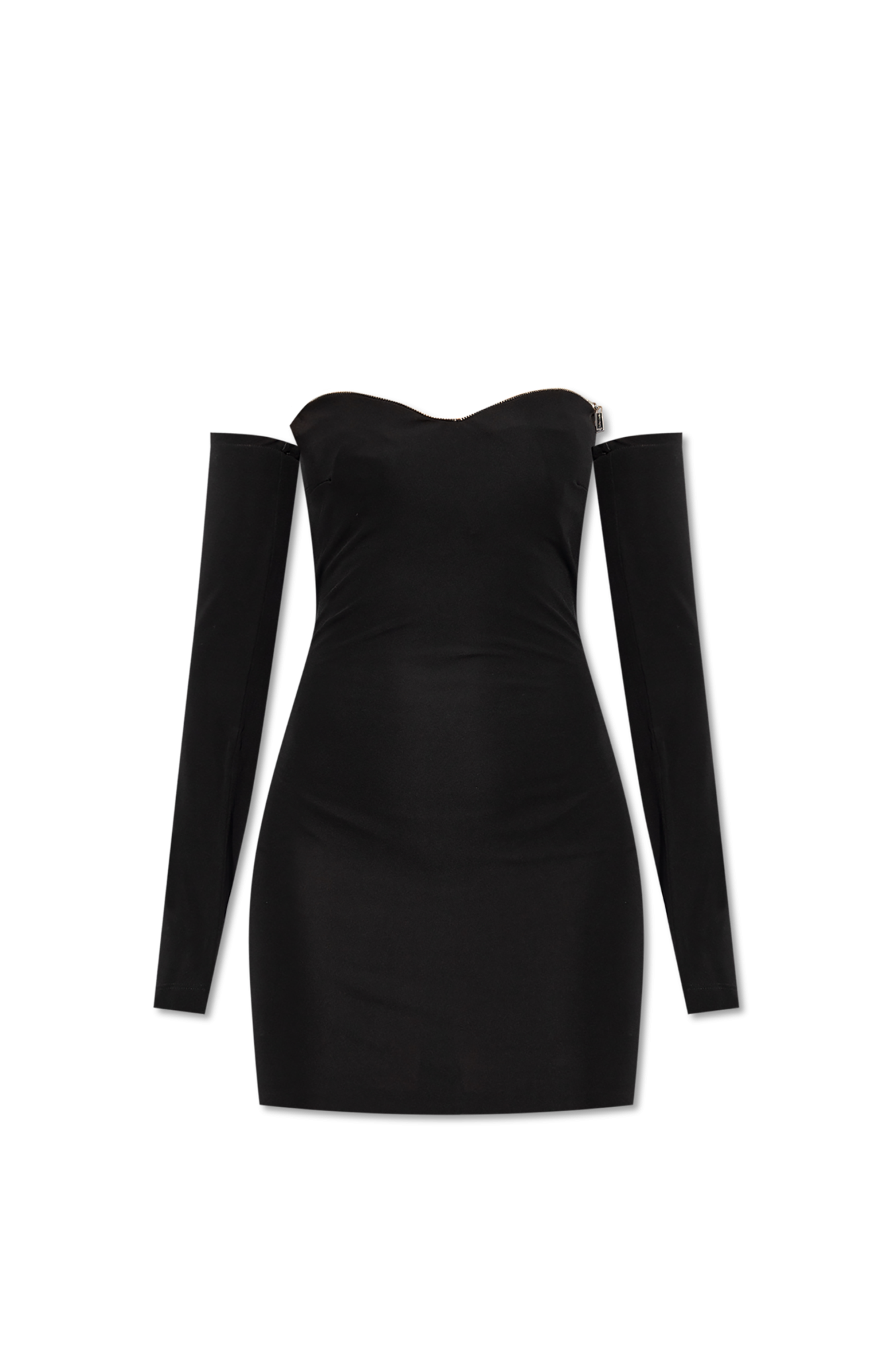 Dsquared2 Sukienka Z Dekoracyjnymi Rękawami, Kobiety, Czarny