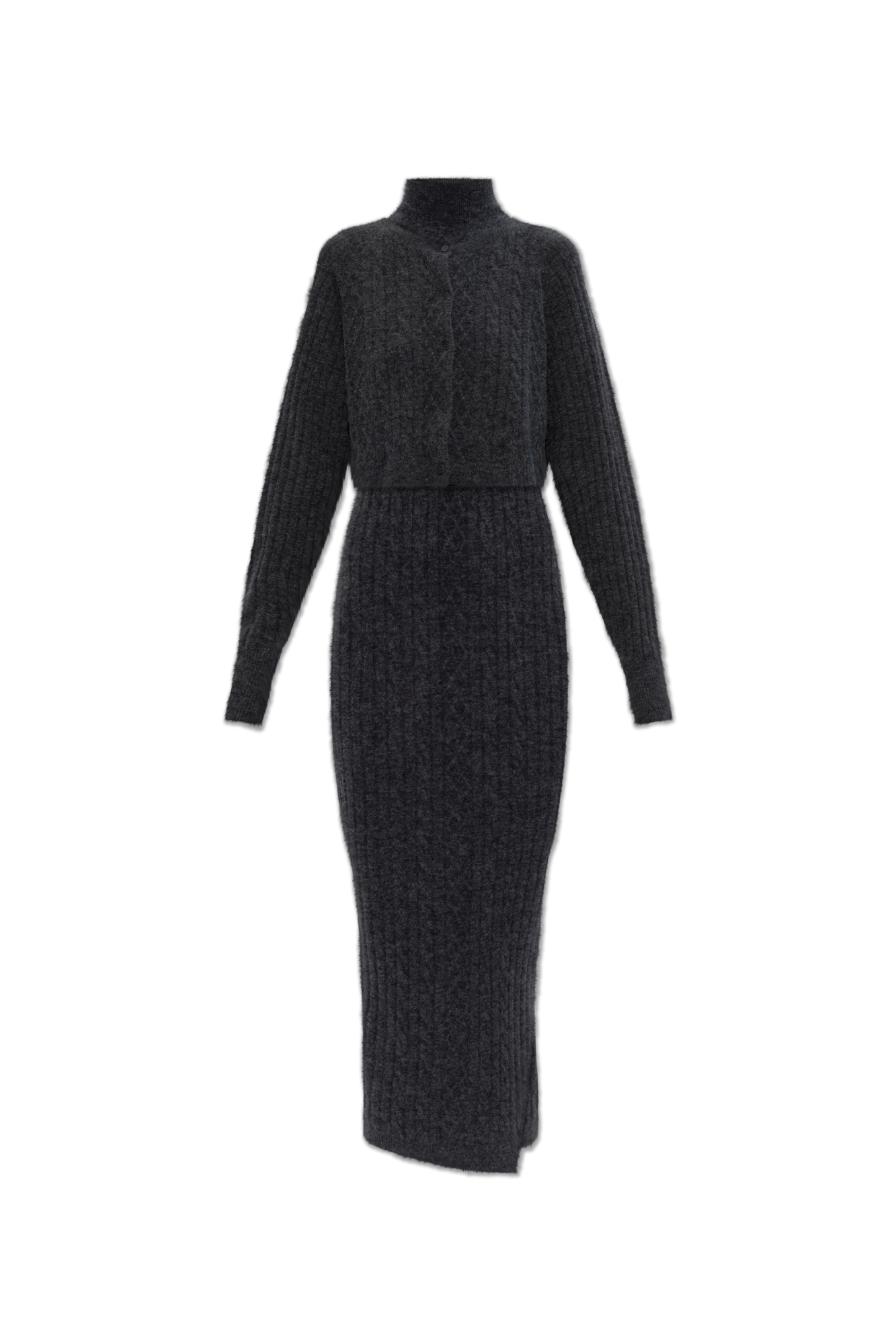 AllSaints Sukienka Z Kardiganem `Sabine`, Kobiety, Szary