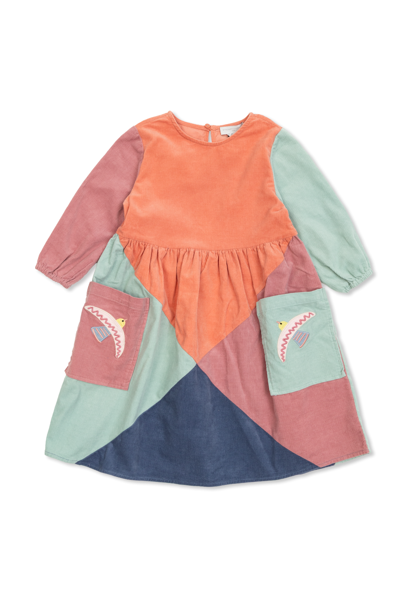 Stella McCartney Kids Sztruksowa Sukienka, Unisex, Multikolor