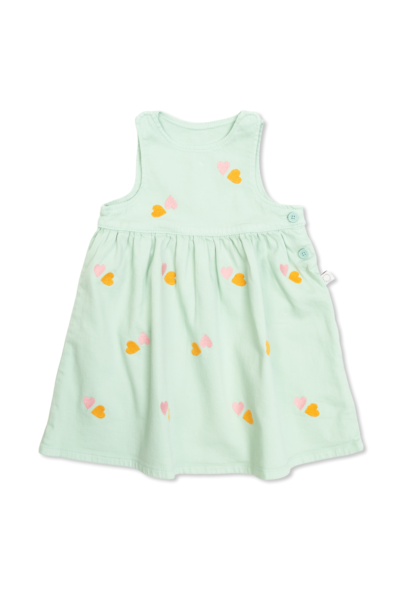 Stella McCartney Kids Sukienka Z Wyszytym Wzorem, Unisex, Zielony