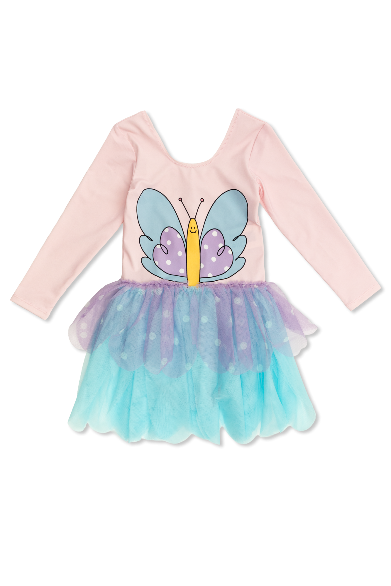 Stella McCartney Kids Sukienka Z Tiulowymi Wstawkami, Unisex, Multikolor