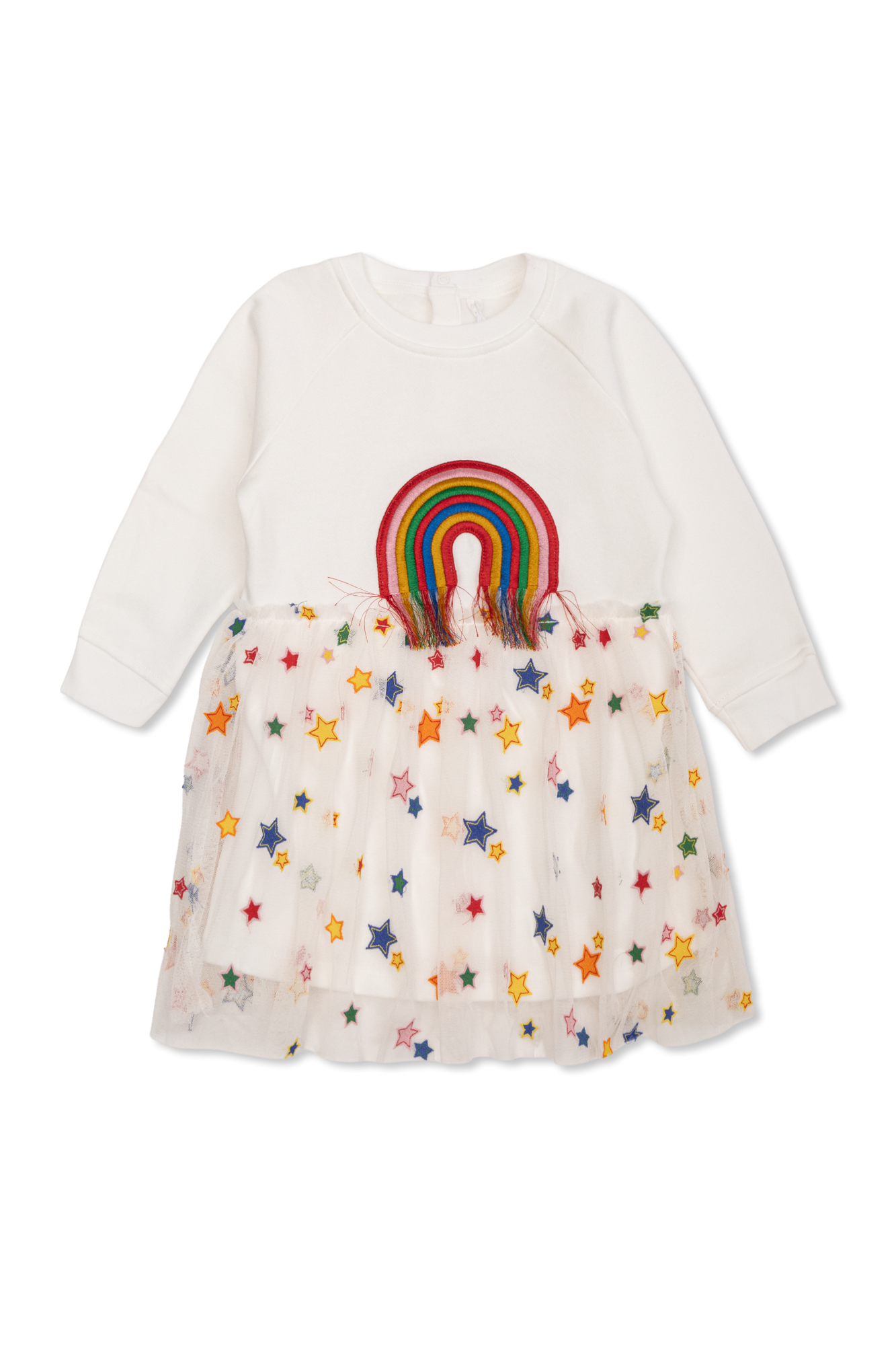 Stella McCartney Kids Sukienka Z Tiulowym Dołem, Unisex, Biały