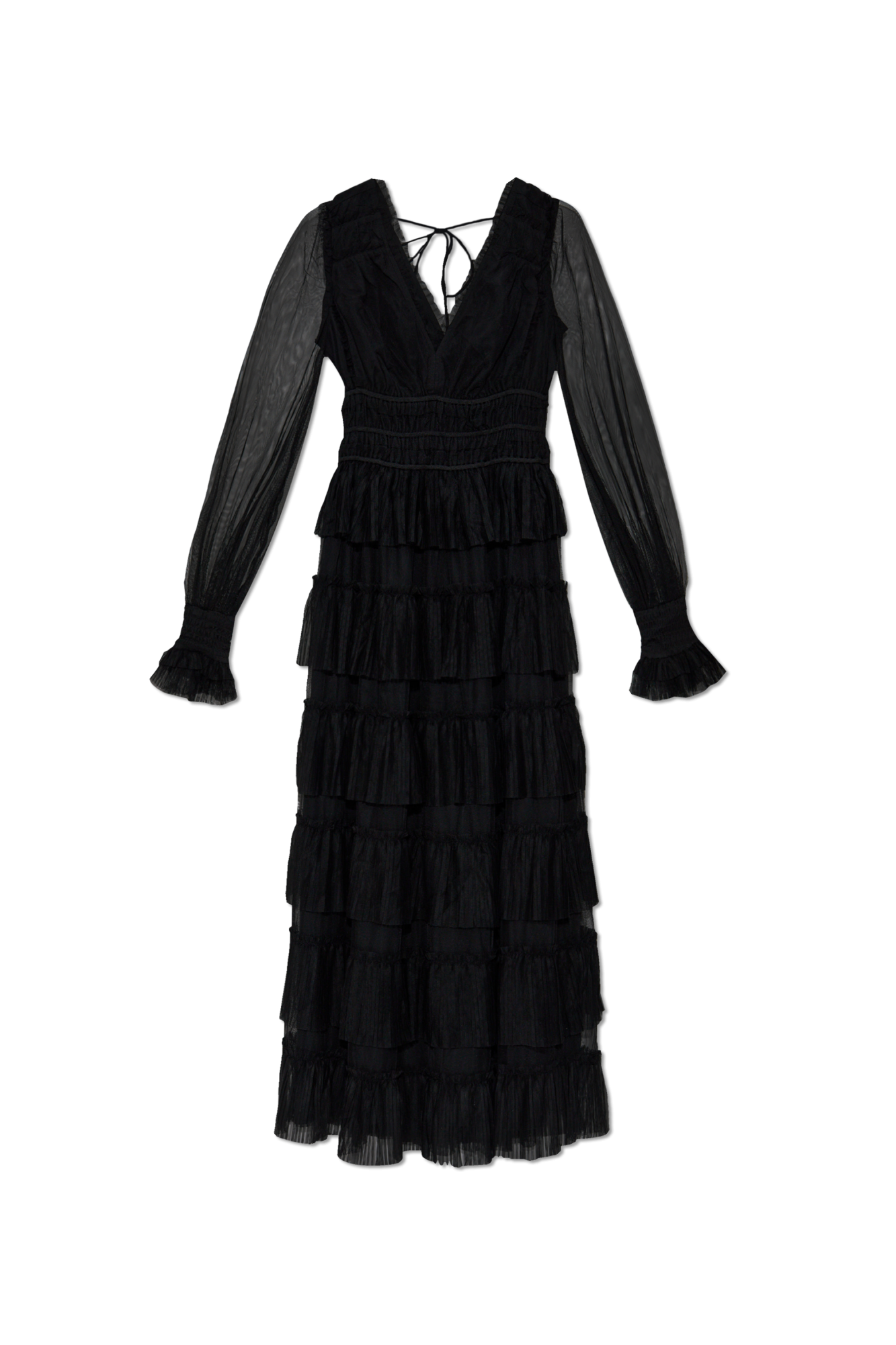AllSaints Tiulowa Sukienka `Xantara`, Kobiety, Czarny