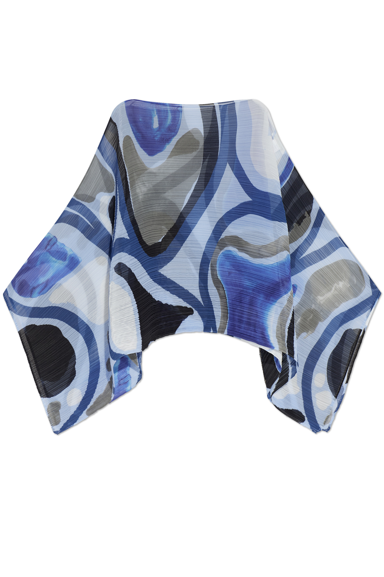 Pleats Please Issey Miyake Plisowany Top, Kobiety, Niebieski