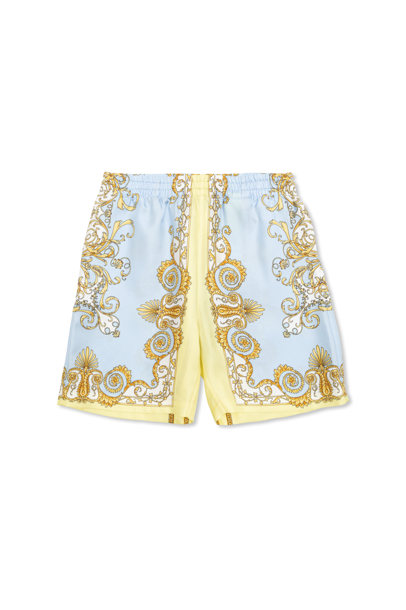 Versace Kids Jedwabne Szorty, Unisex, Niebieski