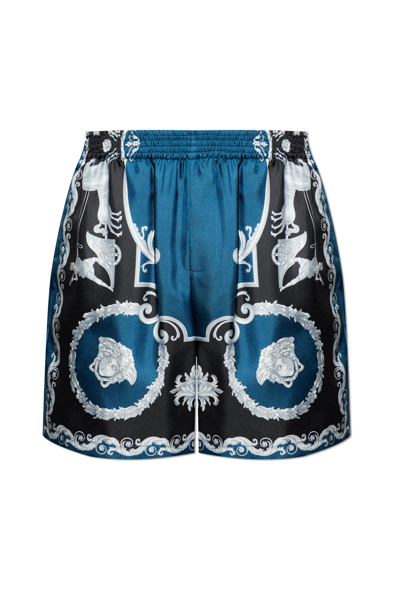 Versace Jedwabne Szorty, Mężczyźni, Granatowy
