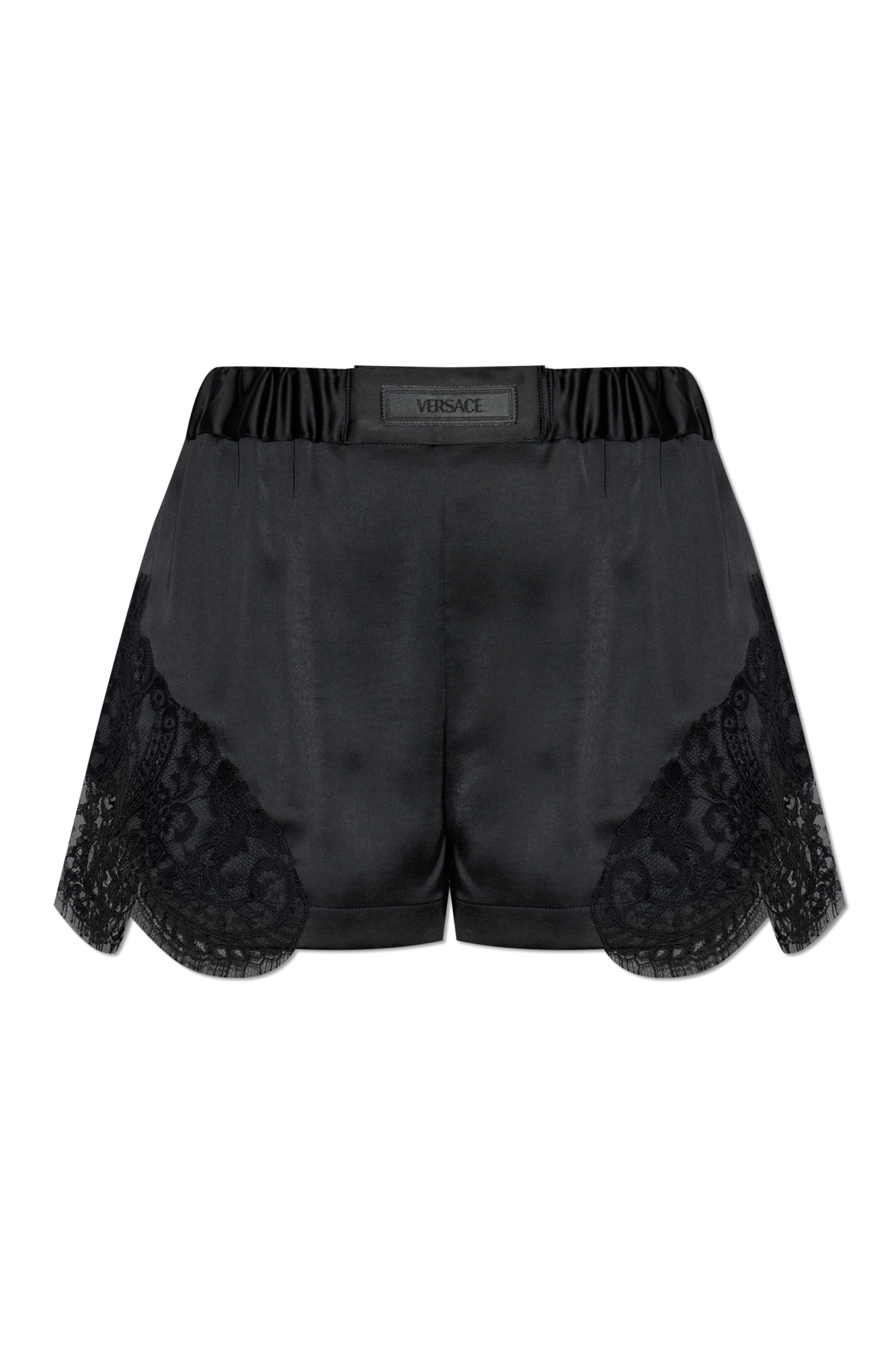 Versace Szorty Z Koronkowymi Wstawkami, Kobiety, Czarny