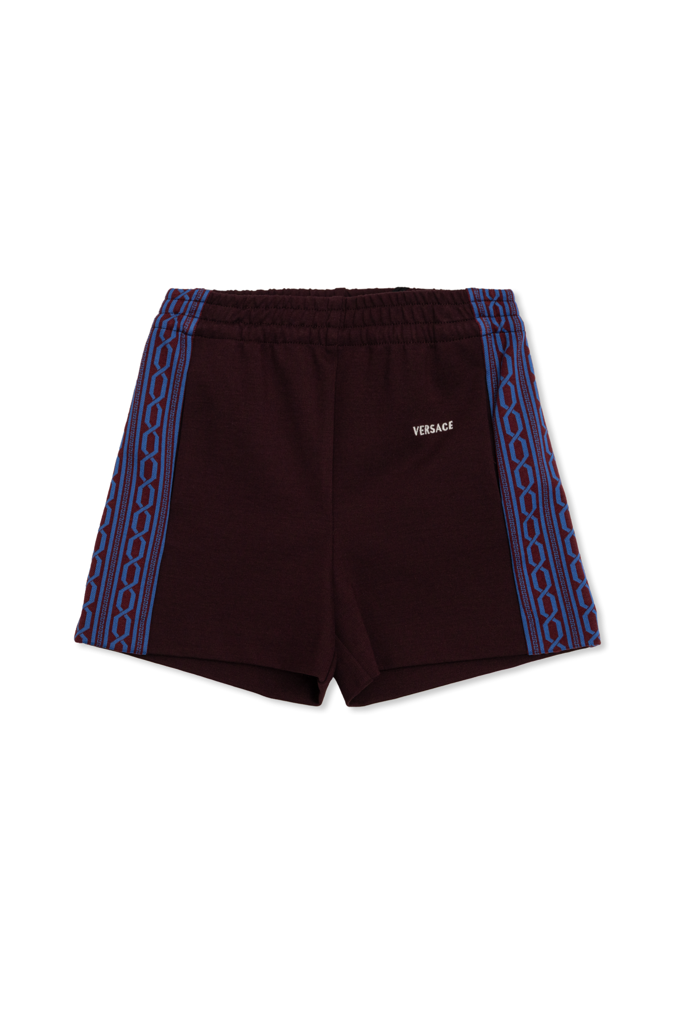 Versace Kids Szorty Z Lampasami, Unisex, Bordo