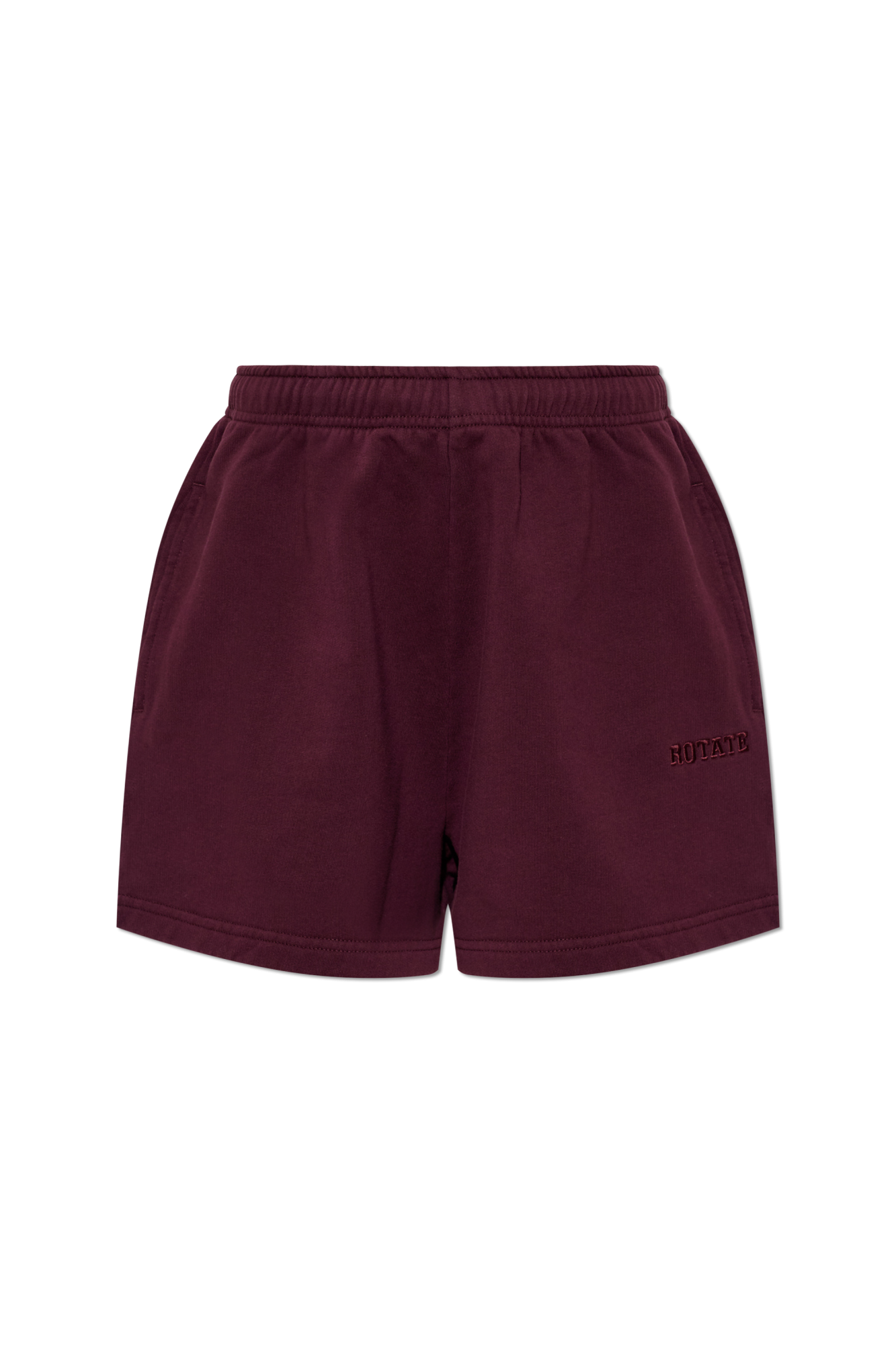 ROTATE Szorty Dresowe Z Wyszytym Logo, Kobiety, Bordo