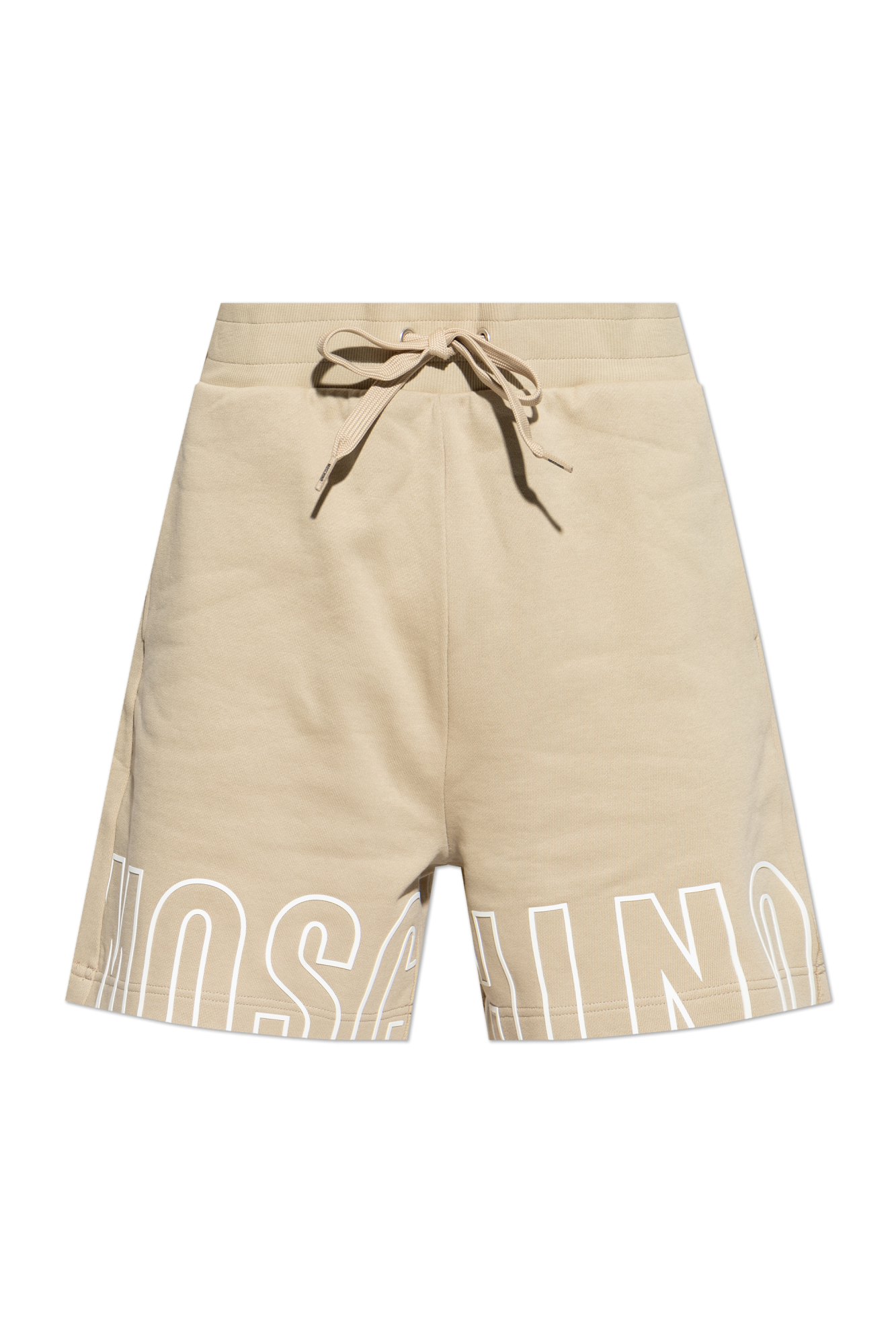Moschino Szorty Dresowe Z Logo, Mężczyźni, Beżowy