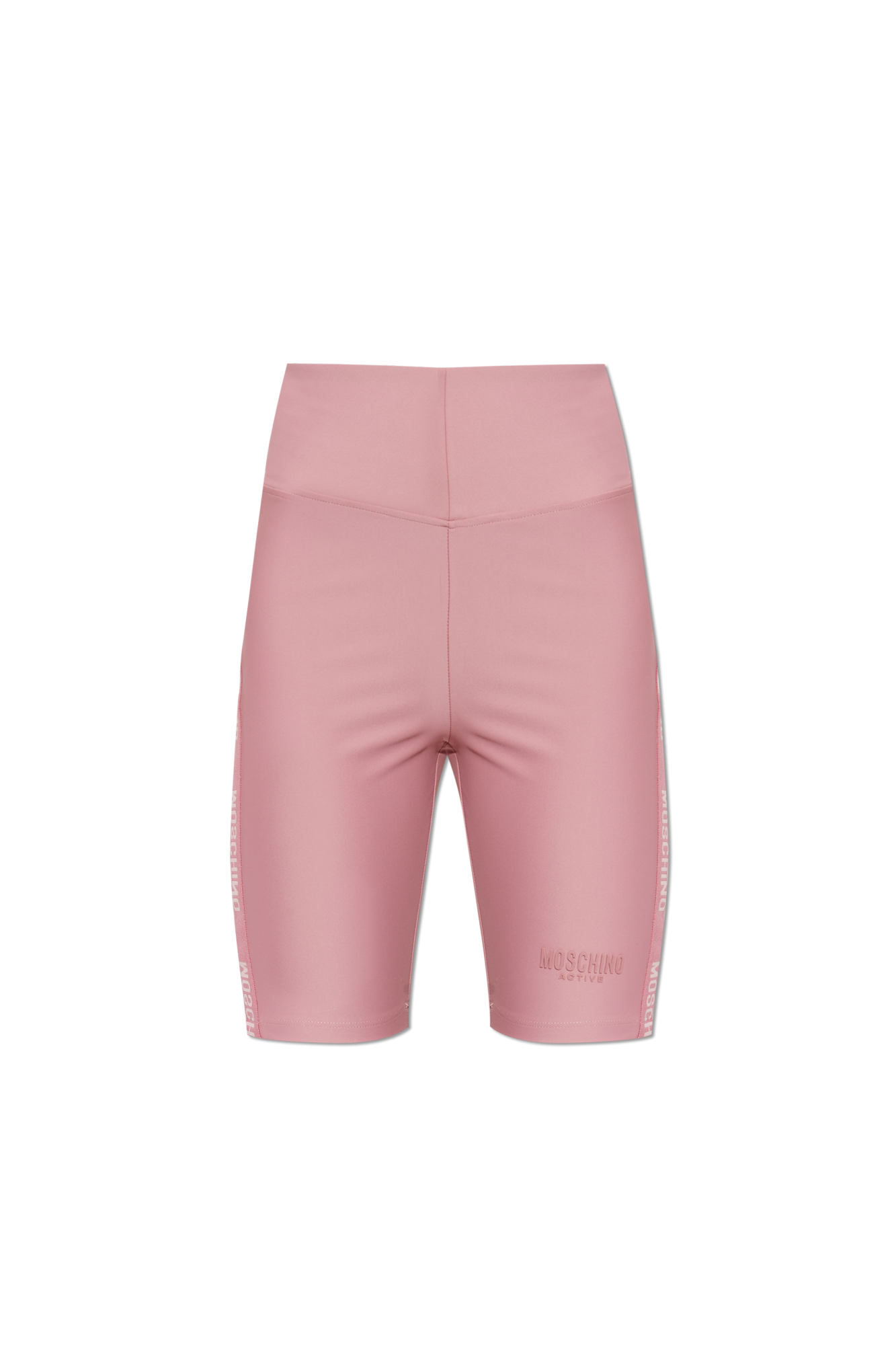 Moschino Krótkie Legginsy Z Logo, Kobiety, Różowy