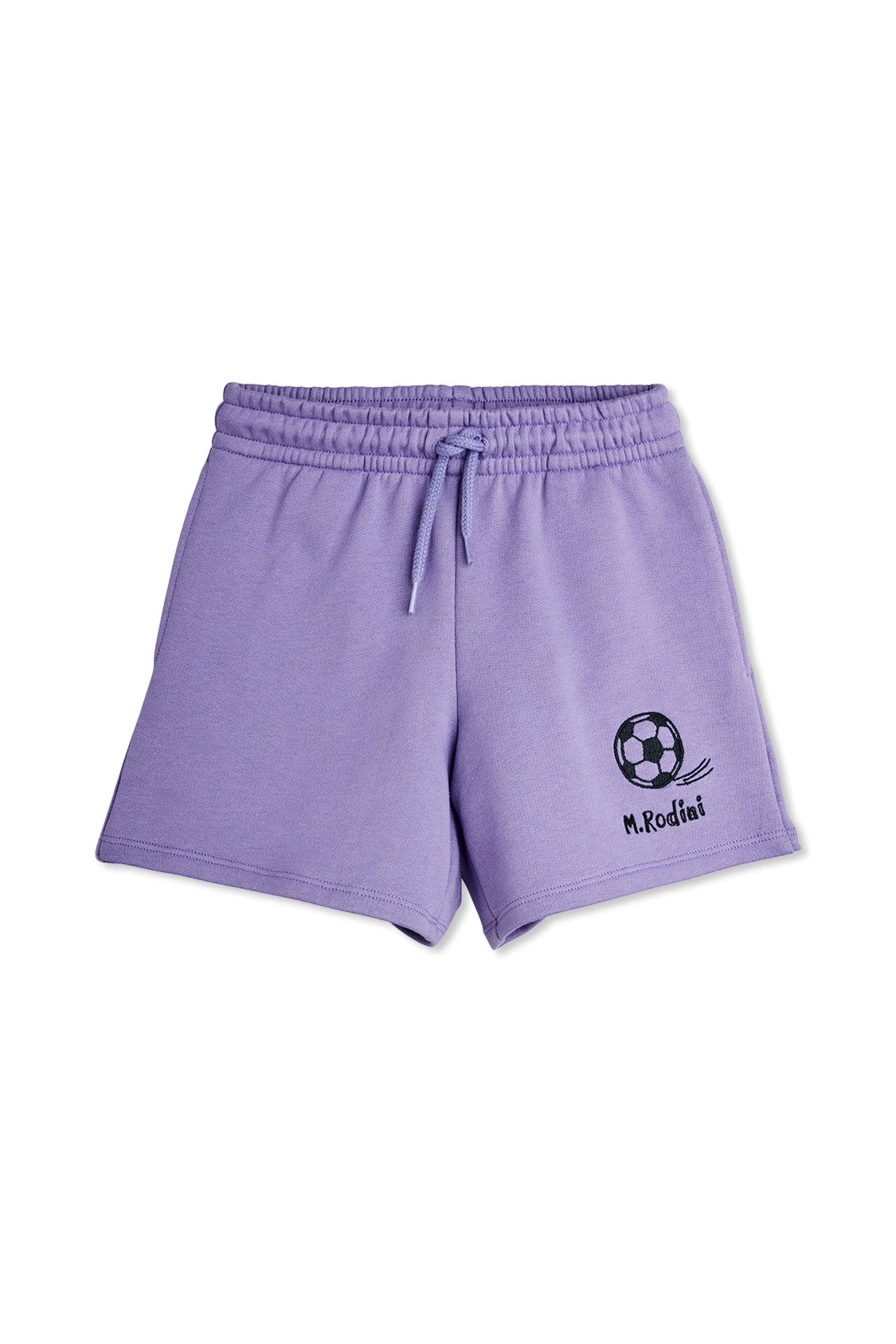 Mini Rodini Szorty Z Wyszytym Logo, Unisex, Fioletowy