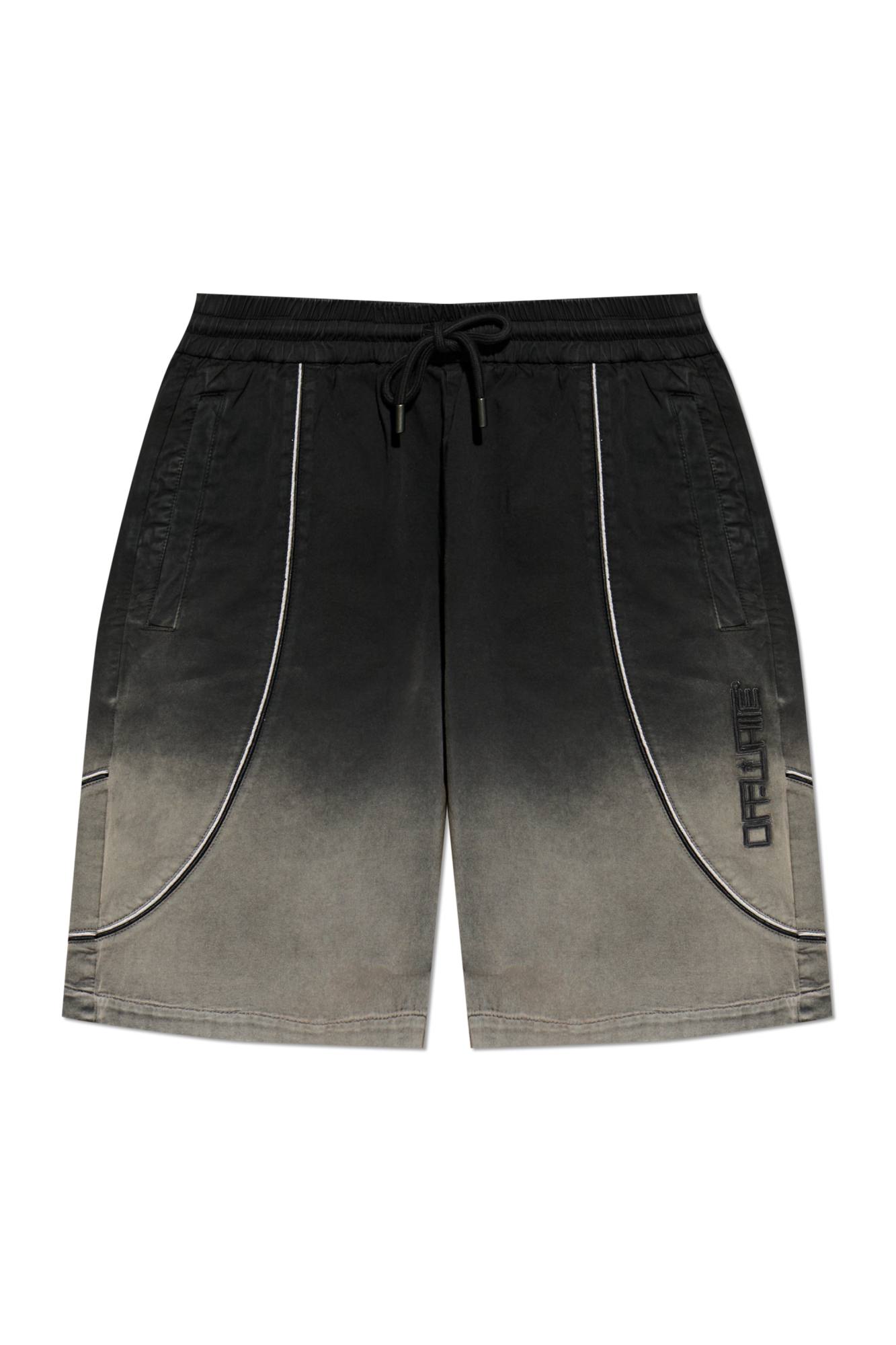 Off-White Szorty Z Efektem `vintage`, Mężczyźni, Szary