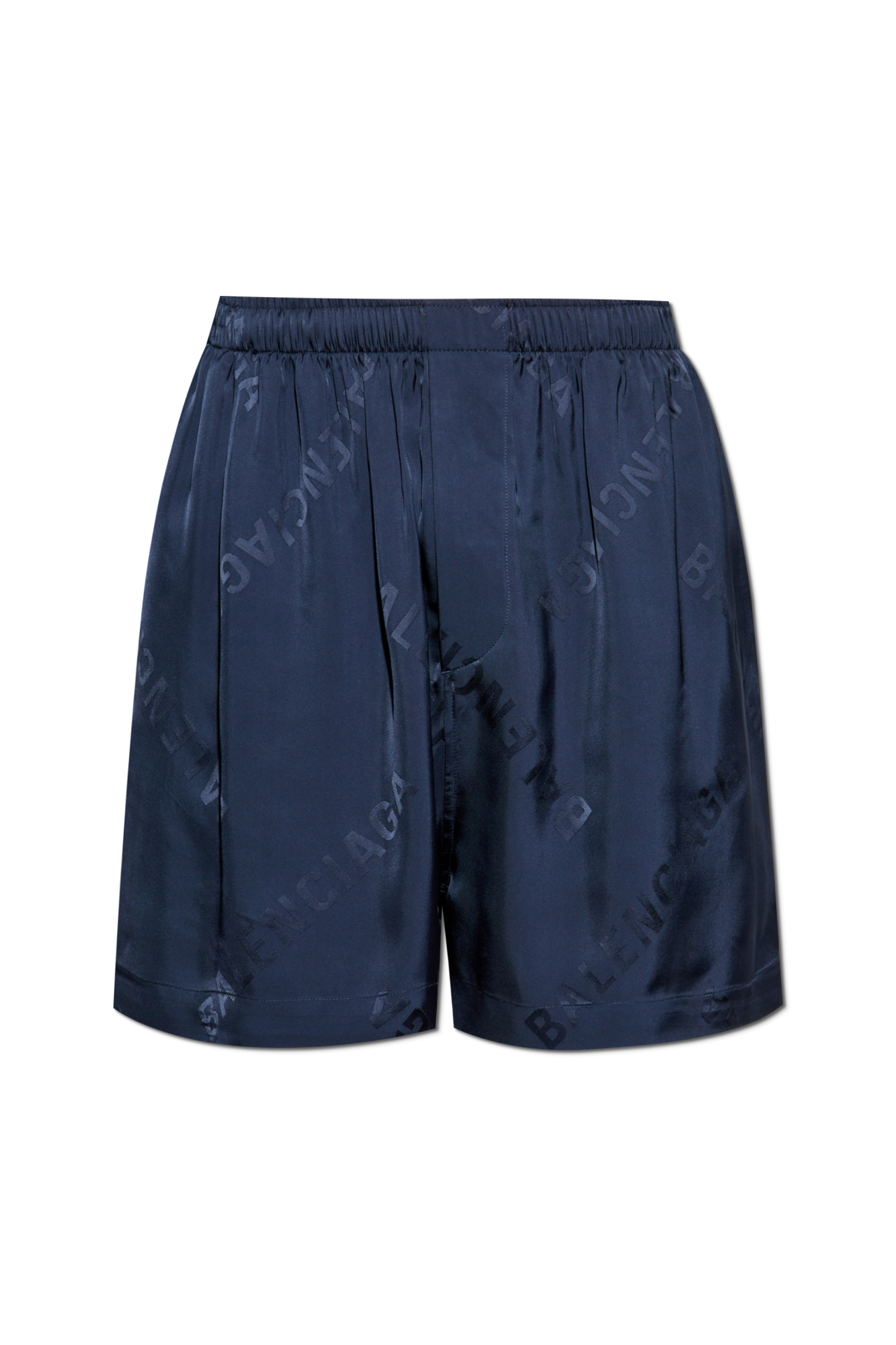 Balenciaga Szorty Z Monogramem, Mężczyźni, Granatowy